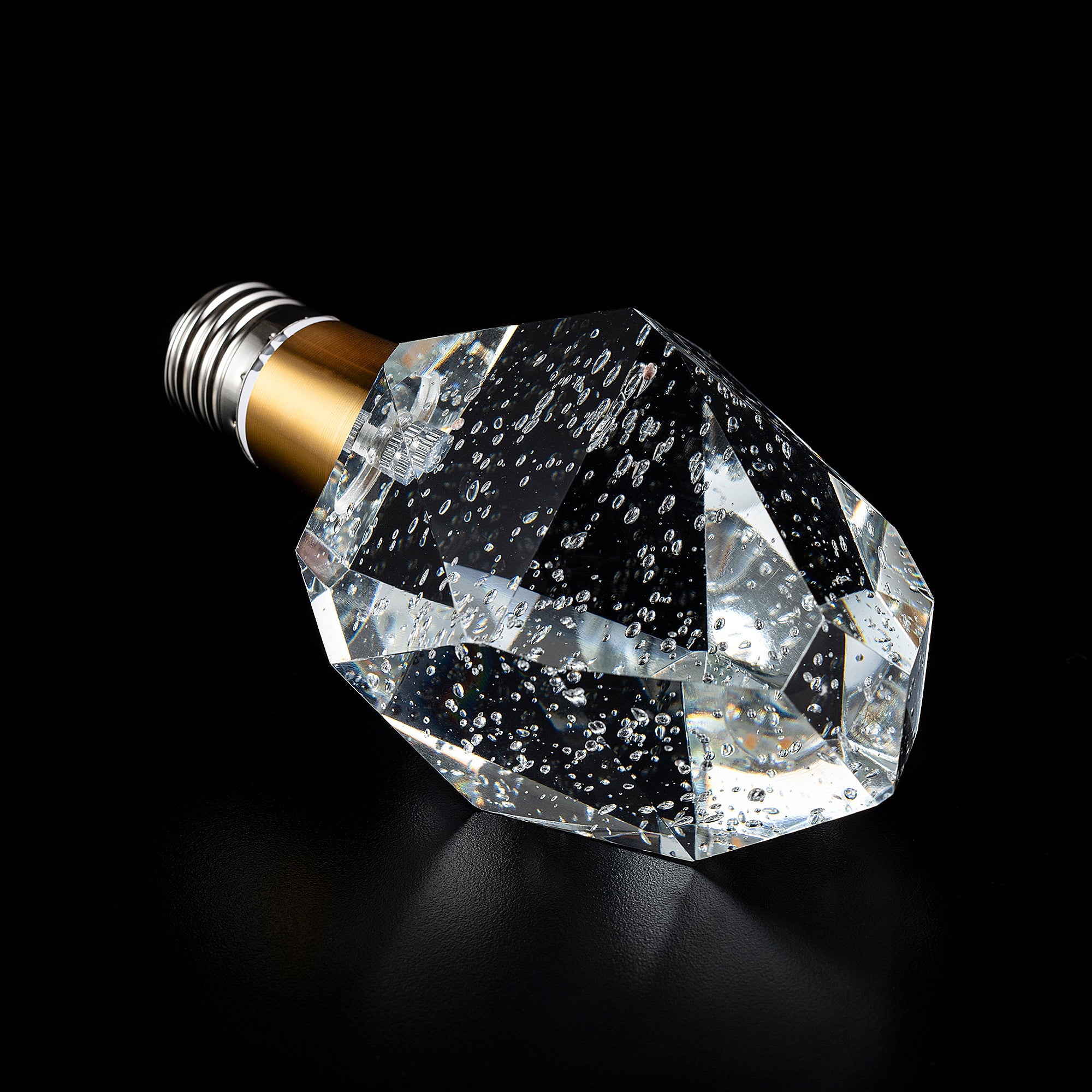 Natural Seeded Geode Crystal LED Light Bulb - Energy Efficient Decorative Lighting for Home, Bedroom, Meditation Room & Spa Decor