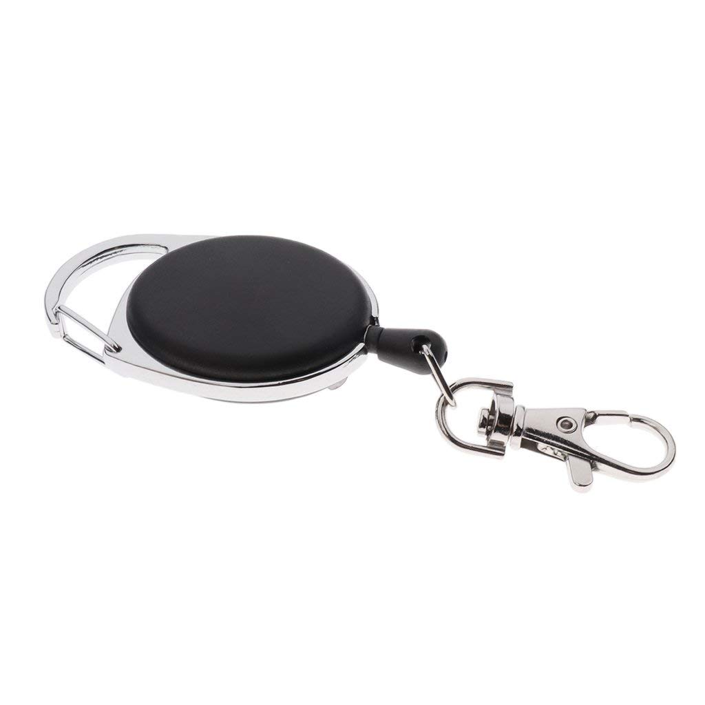6 Pack Retractable Badge Holder with Spring Hook - ID Card Lanyard, Keychain for Work, School & Events - Durable Reel for Nurses, Teachers & Security Personnel