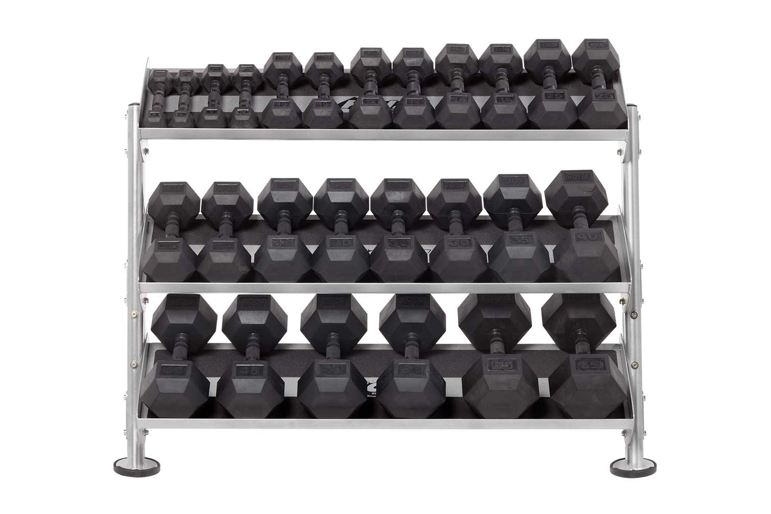Hoist 48 3-Tier Dumbbell Rack - Heavy Duty Steel Weight Rack for Home Gym & Commercial Use - Perfect for Organizing Dumbbells in Fitness Studios, Garage Gyms & Training Centers (HF-5461-OPT-48)