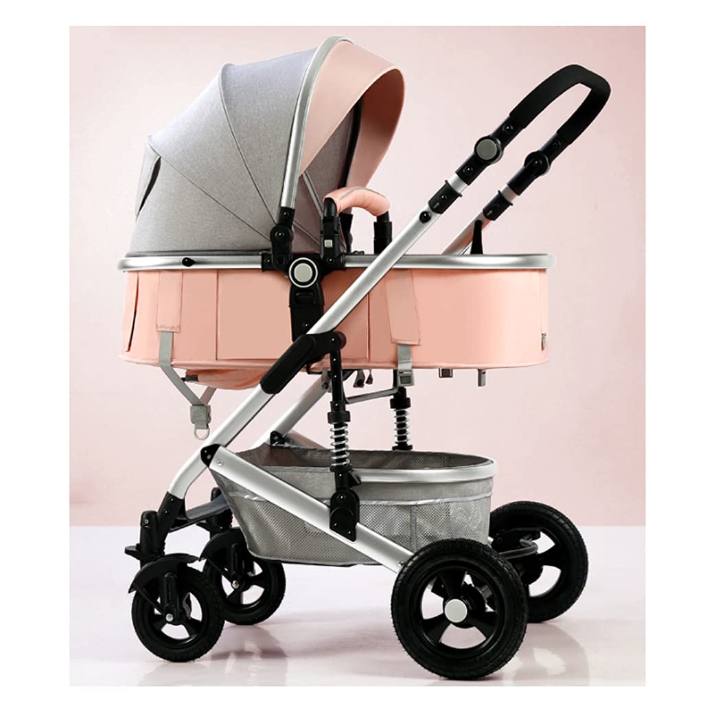 LOMJK Lightweight Folding Stroller with Reclining Seat & Shock Absorber - 2-Way Baby Pushchair for Travel & Shopping | Compact Pram for Newborns & Toddlers | Perfect for City Walks, Park Visits & Daily Errands