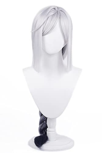 Heat Resistant Grey Ponytail Wig for Cosplay - Anime Shenhe Character Wig | Halloween Costume Party Wig for Women | Perfect for Cosplay Events, Anime Conventions & Themed Parties
