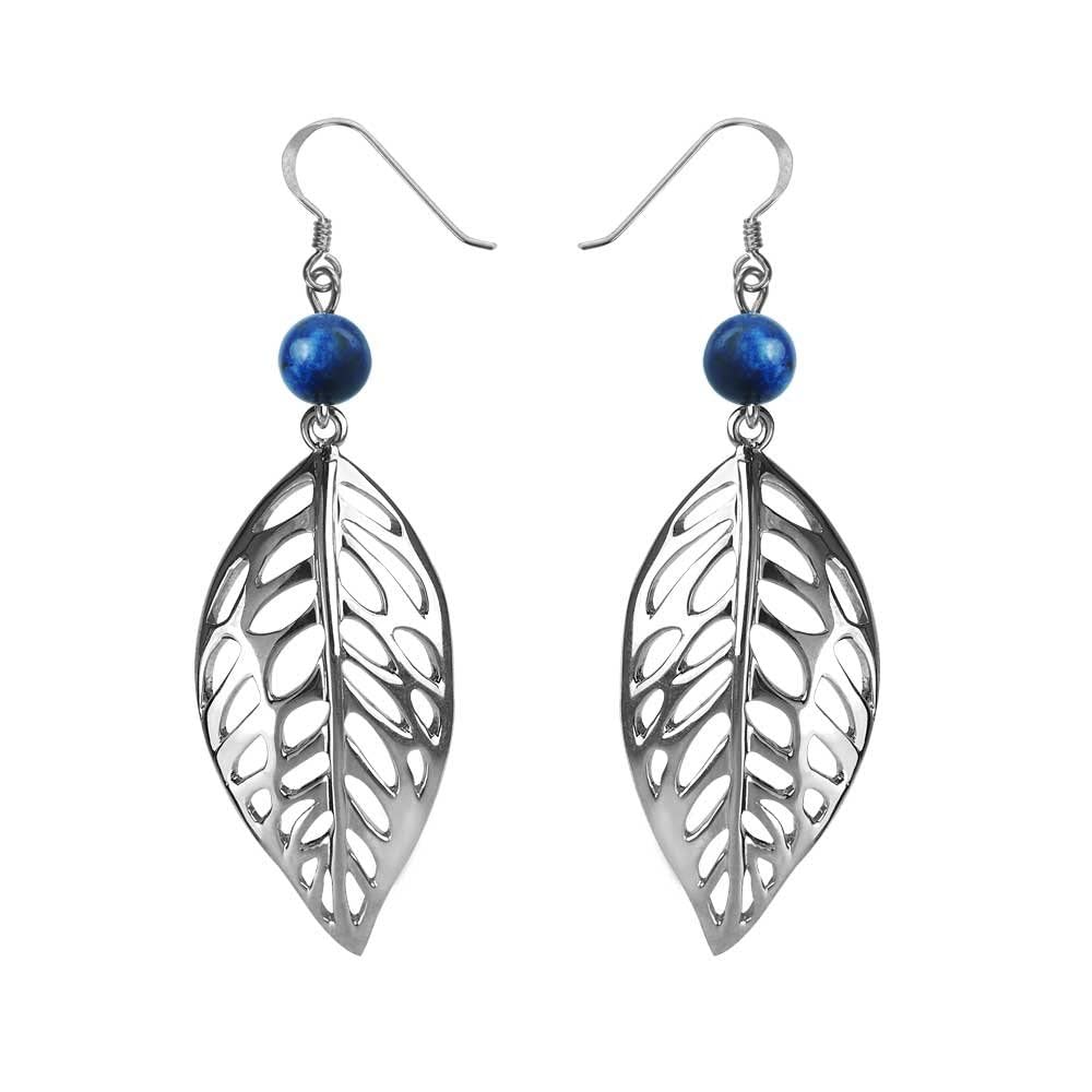 Elegant Silver Smile Leaf Earrings for Women - Gold, Rose Gold & Silver Leaf Dangle Earrings - Perfect for Parties, Weddings & Everyday Wear