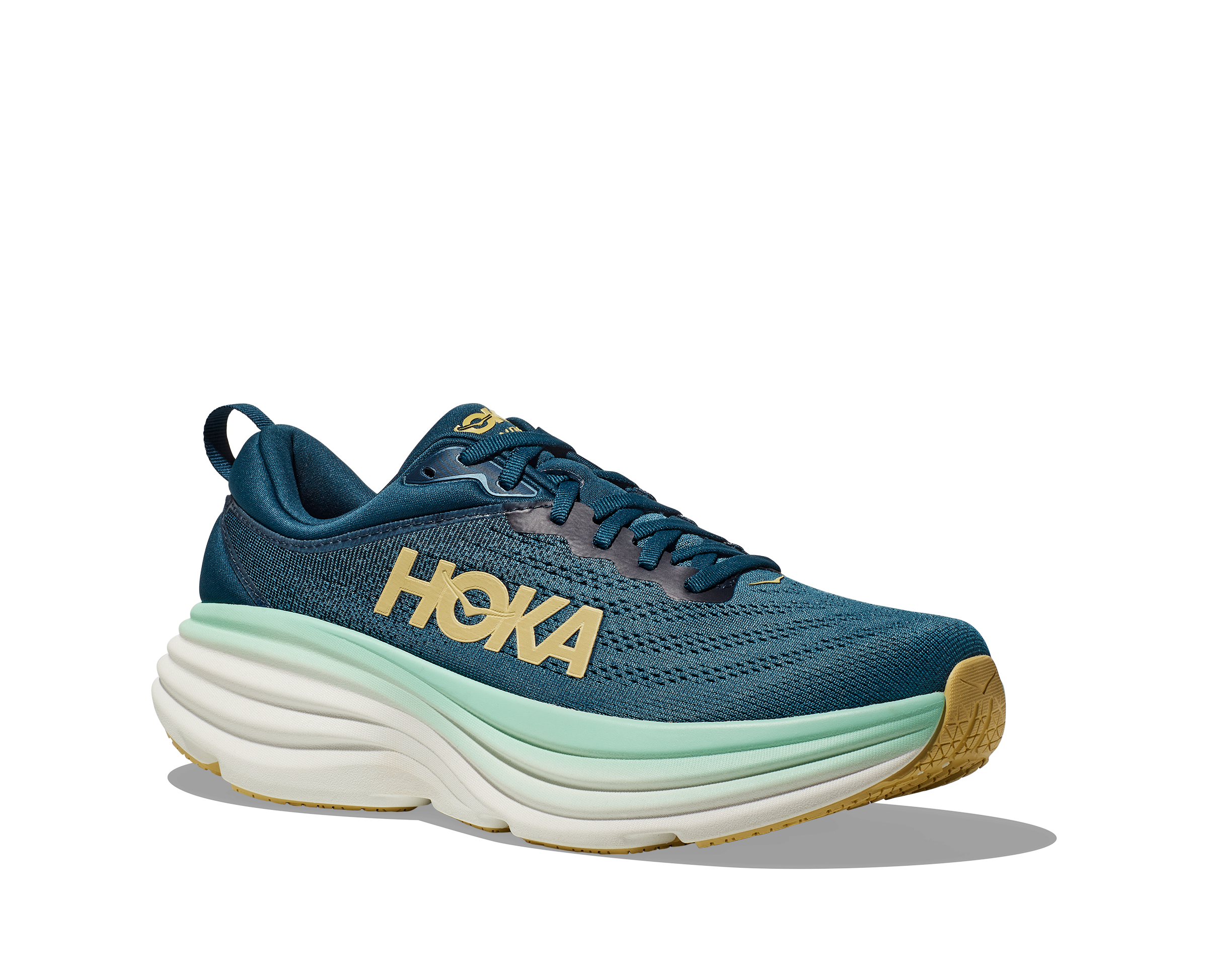 HOKA Bondi 8 Running Shoes for Men - Cushioned Road Running Sneakers with Maximum Comfort for Marathon, Jogging & Daily Wear