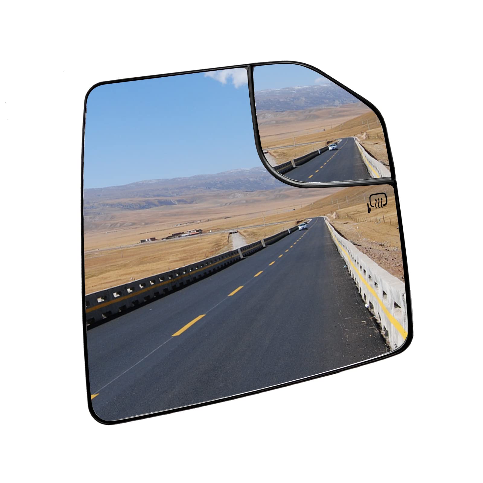 Heated Blind Spot Convex Mirror Replacement for Ford F150 2015-2020 - Passenger Side Rear View Mirror Glass with Defrost Function - Perfect for Winter Driving & Enhanced Safety