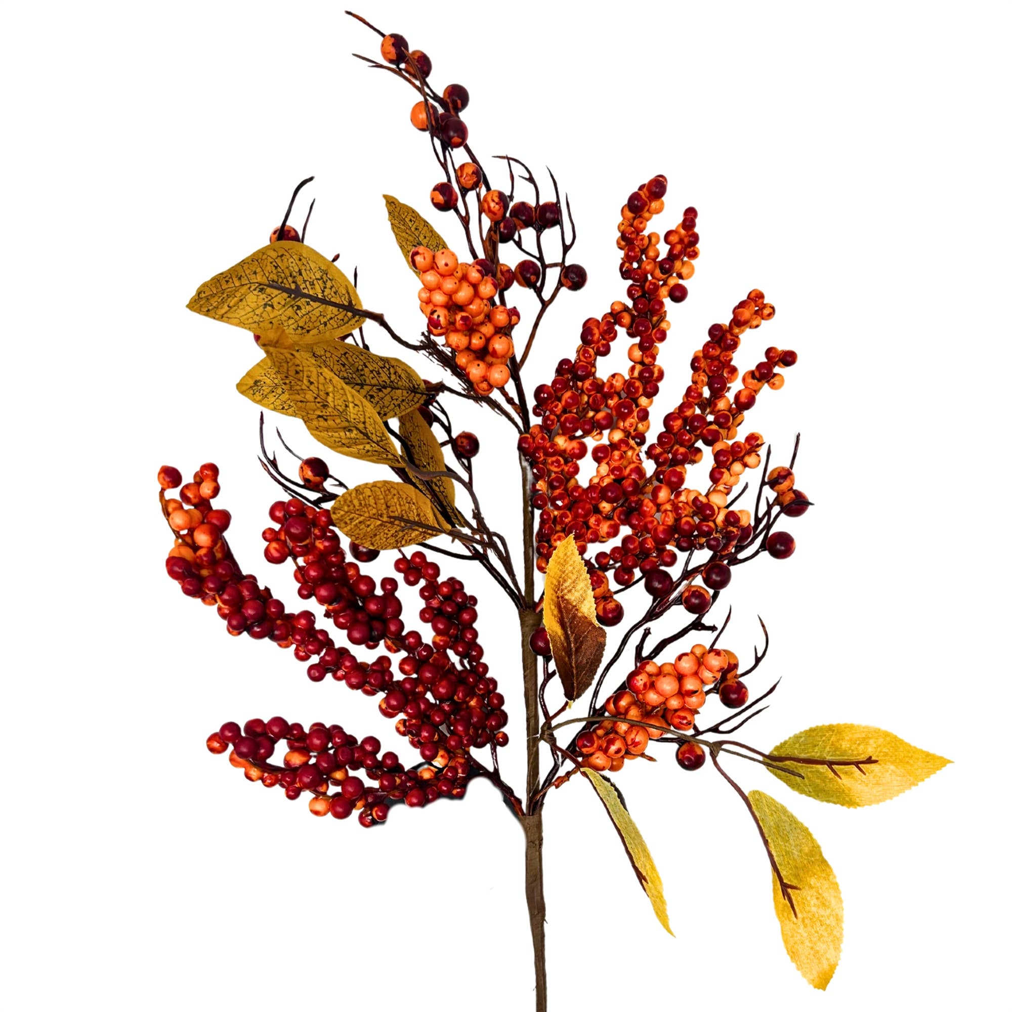 David Christopher's Collection Fabulous Fall Berry Spray 28 - Artificial Berry Stems for Fall Home Decor, Wedding Centerpieces & Seasonal Floral Arrangements