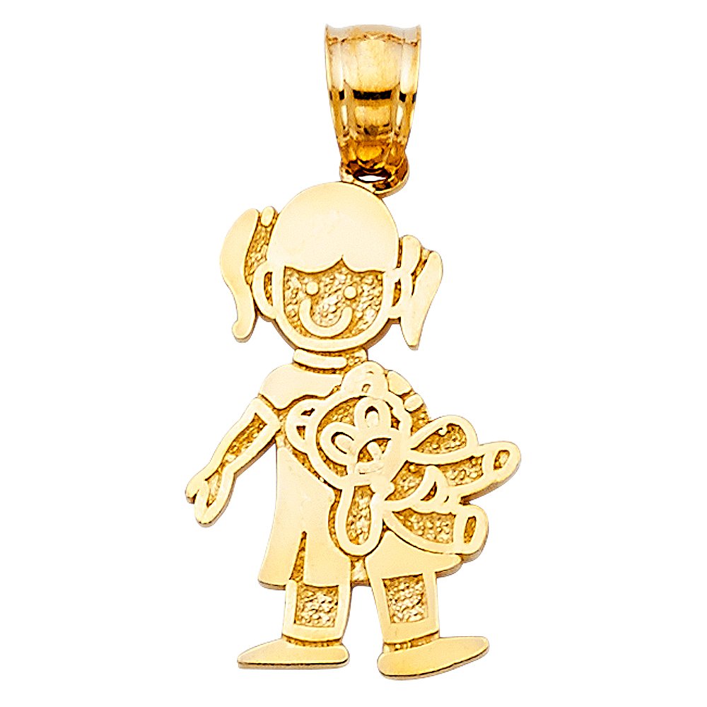 14K Yellow Gold Baby Boy or Girl Pendant - Elegant Jewelry for Newborn Gifts & Christening - Perfect for Baby Showers, Baptisms & First Birthday Presents