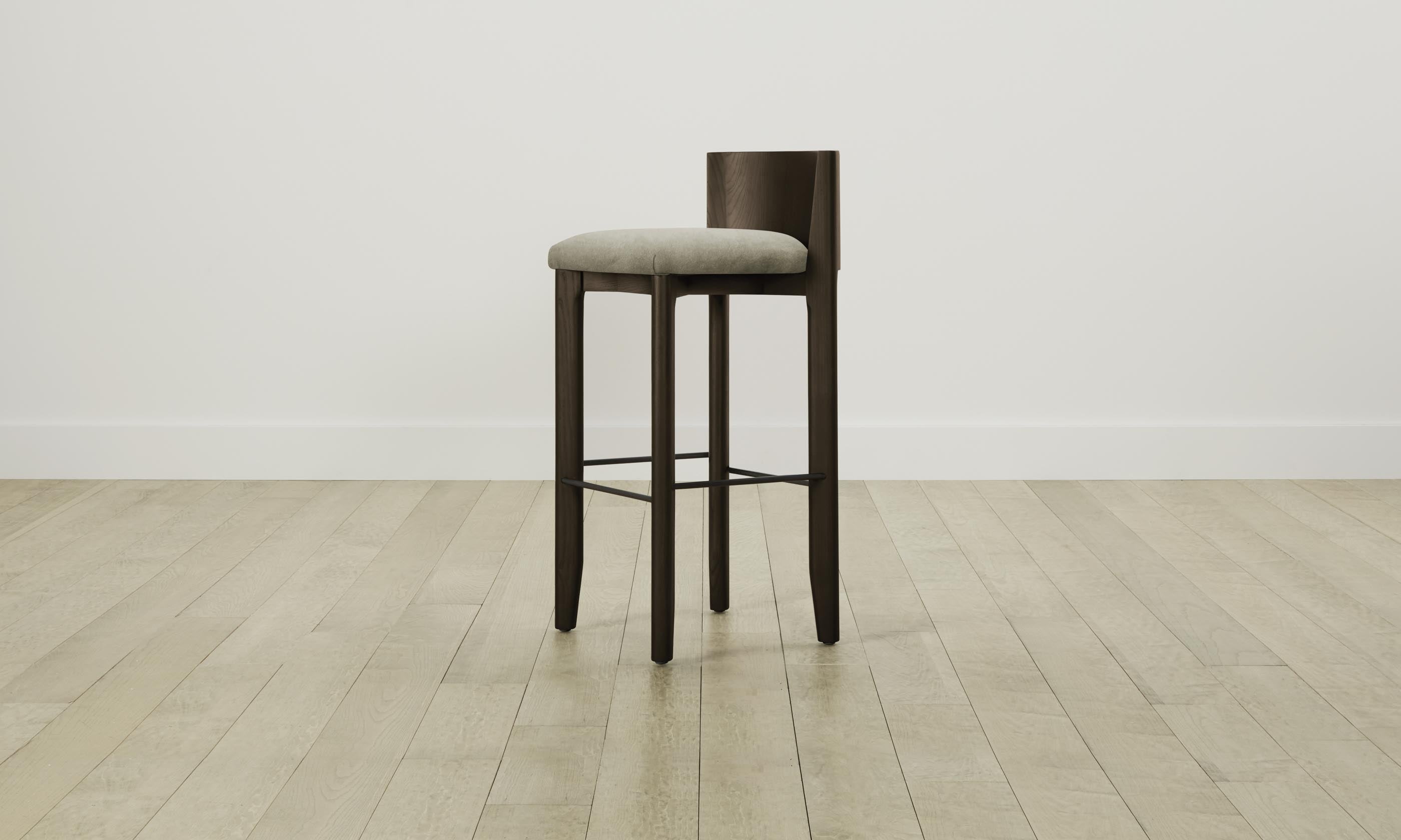 Premium Velvet Bar Stool - The Delancey Counter Stool in Taupe for Kitchen, Dining & Home Bar - Comfortable & Stylish Seating for Entertaining