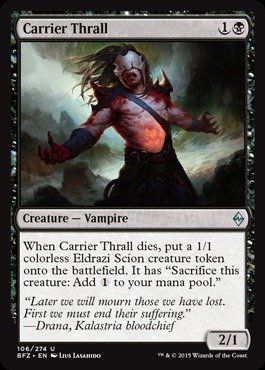 Magic The Gathering - Carrier Thrall (106/274) - Battle for Zendikar - Foil Trading Card - Collectible MTG Card for Deck Building & Strategy Games - Perfect for Magic Players and Collectors