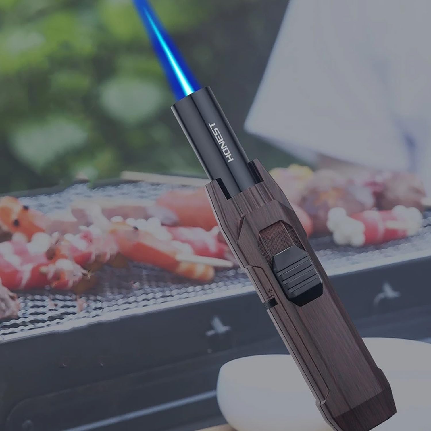 Portable Kitchen Torch Lighter - Windproof Adjustable Jet Flame Refillable Butane Gas Torch for Candle Lighting, BBQ Grilling, Cooking, Baking, Camping & DIY Soldering | Perfect for Home Kitchen, Outdoor Adventures & Craft Projects