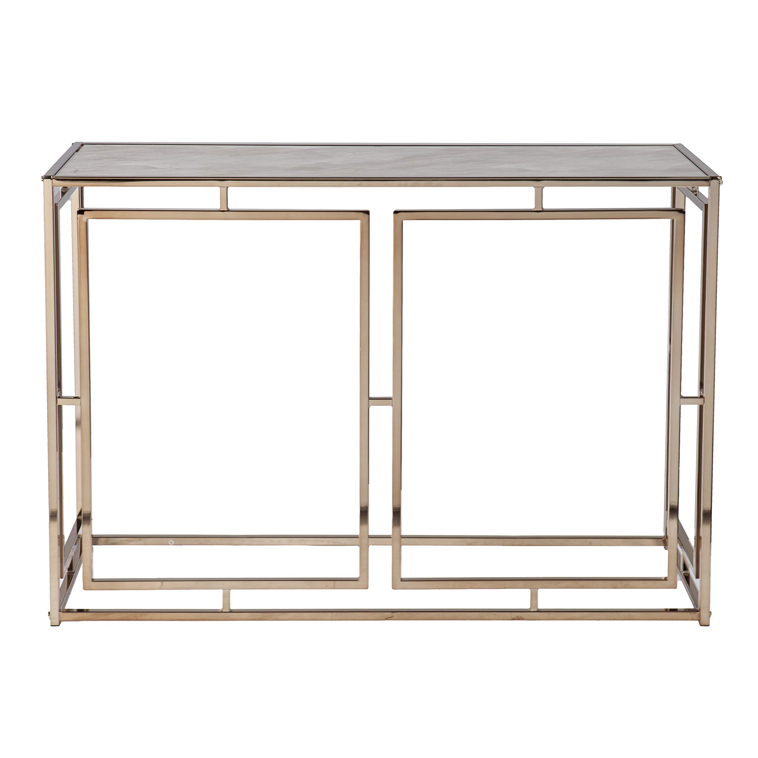 SEI Furniture Simondley Console Table - Champagne Gold Finish, Entryway Sofa Table, Hallway Accent Table for Living Room, Bedroom, or Foyer Decor