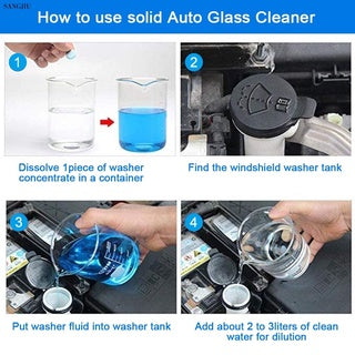 10-Pack Windshield Glass Cleaner Concentrate - Streak-Free Formula for Car Windows, Home Floors & Glass Surfaces - Perfect for Auto Detailing & Household Cleaning