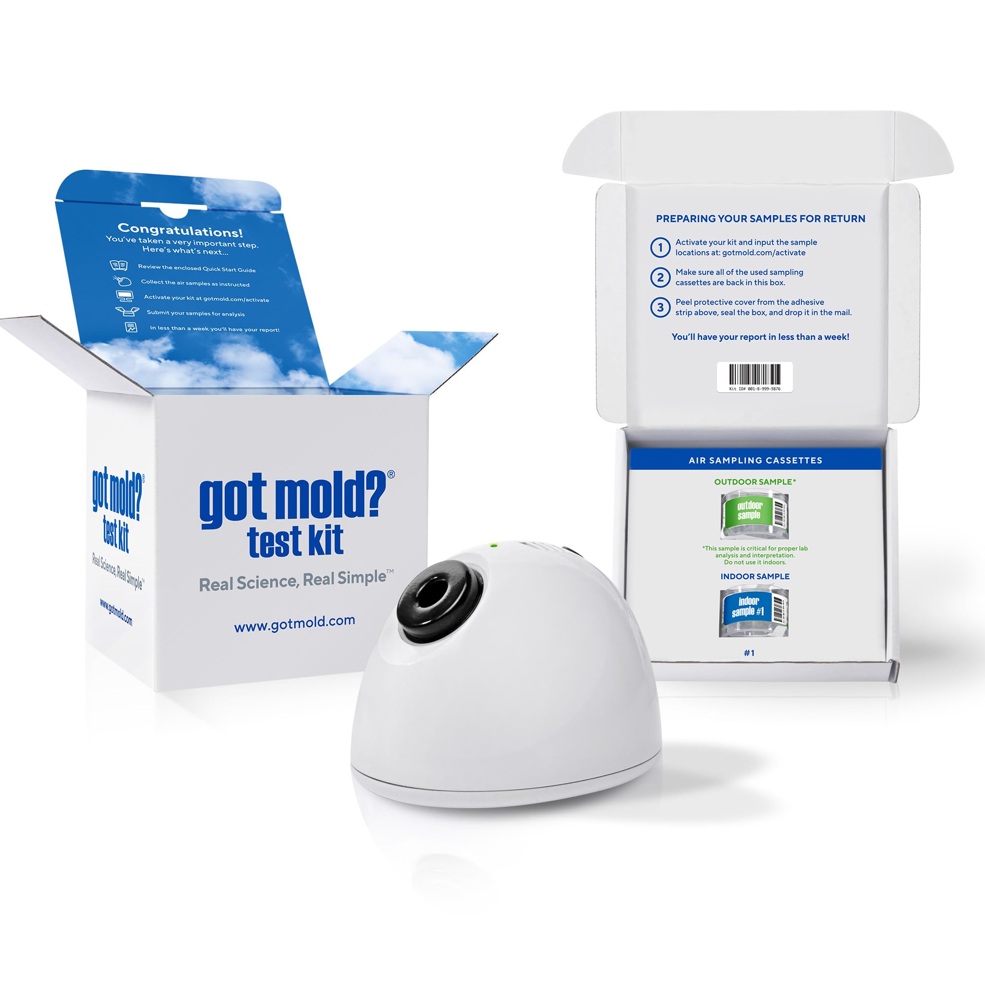 Professional Mold Test Kit for Home - 1, 2 & 3 Room Air Quality Testing | Reusable BioVac™ Air Sampler with Full Mold Type & Quantity Analysis | Detect Allergens & Improve Indoor Air Quality for Healthier Living