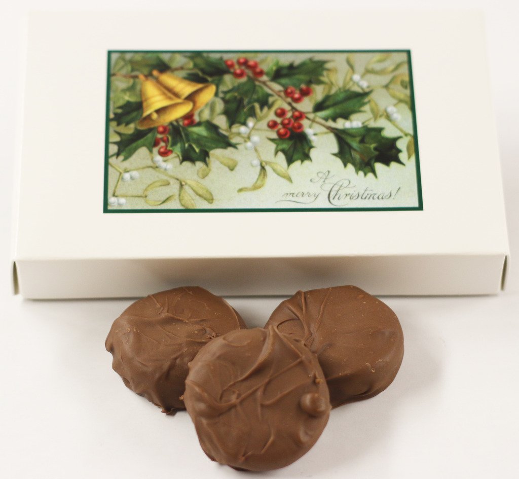 Scott's Cakes Milk Chocolate Covered Cool Mint Oreos - 8 oz. Holiday Mistletoe Gift Box - Perfect for Christmas Gifts, Party Favors & Sweet Treats