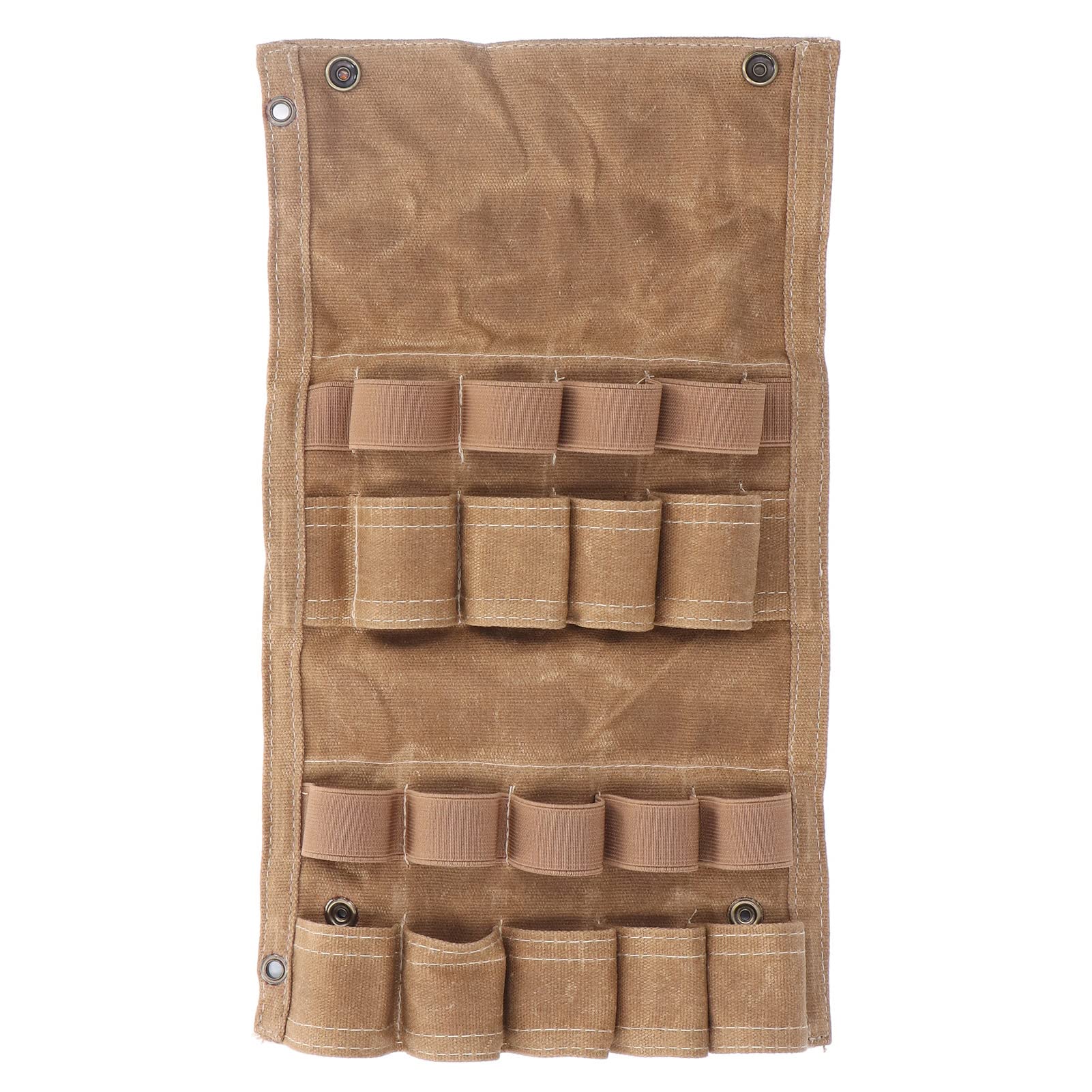 Foldable Spice Bottle Bag - Portable Canvas Seasoning Container for Camping, BBQ, Picnic & Outdoor Cooking | Compact Travel Spice Organizer (Khaki) | Perfect for Backpacking, Tailgating & RV Trips