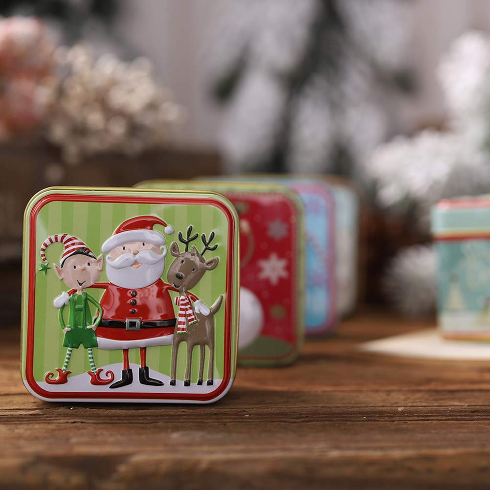 Christmas Themed Empty Candy Tins - Holiday Cookie & Gift Storage Containers for Xmas Party Decorations | Perfect for Holiday Treats, Cookie Exchanges & Festive Gift Giving