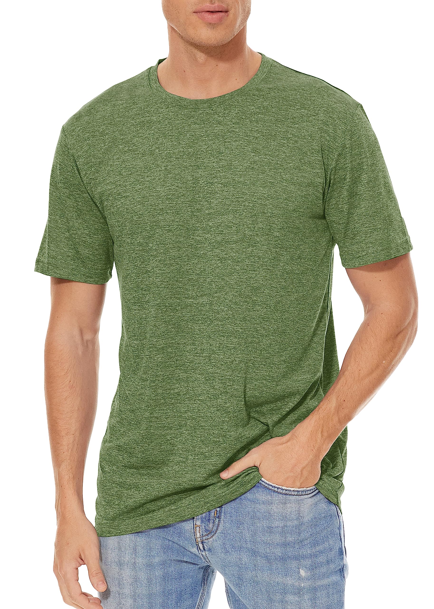 TACVASEN Men's Workout Shirts - Moisture Wicking Short Sleeve Athletic T-Shirt for Running, Gym & Training | Breathable Quick-Dry Crewneck Tee for Active Lifestyle & Outdoor Sports