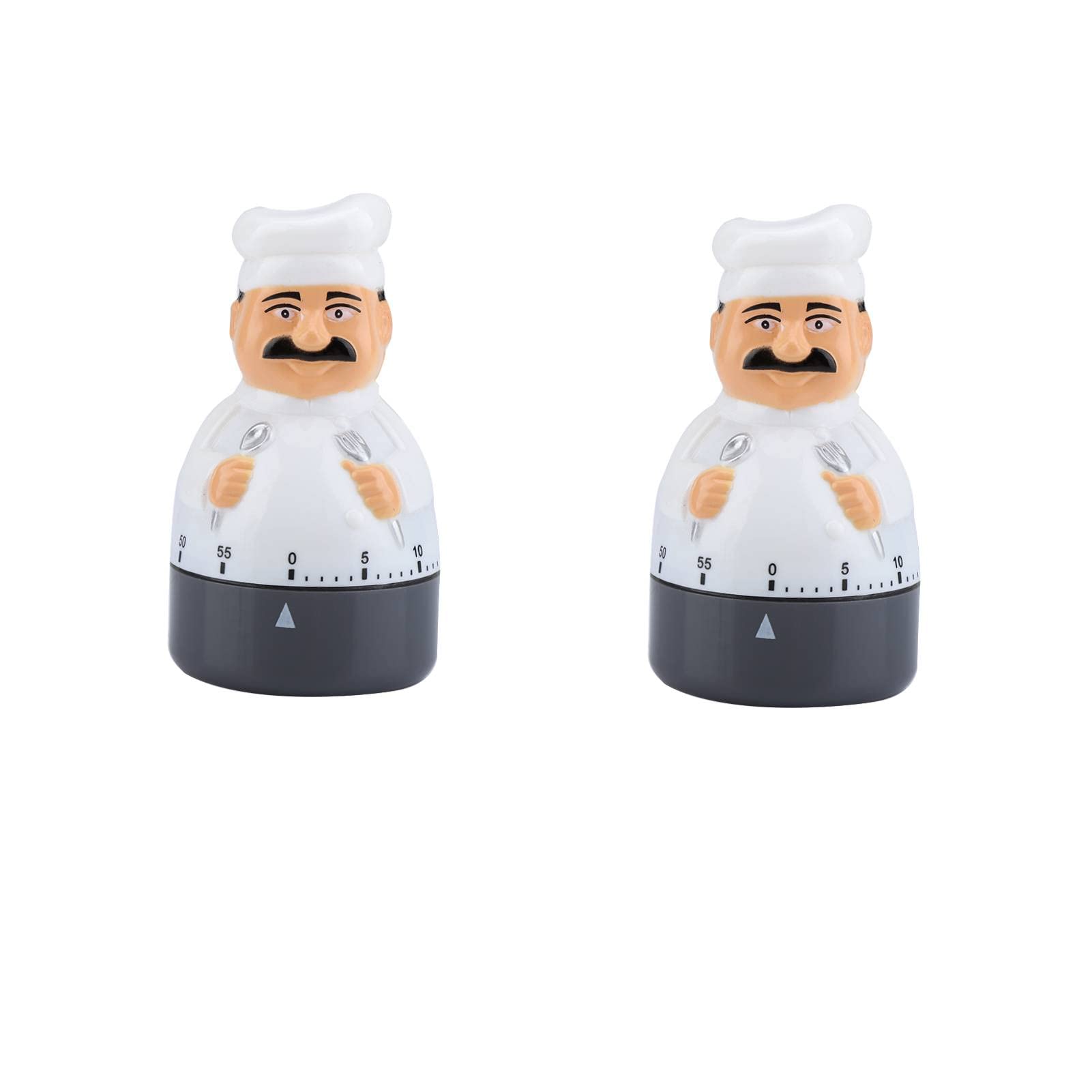 2Pcs 60-Minute Mechanical Kitchen Cooking Timer with Loud Alarm - Perfect for Baking, Homework, and Cooking Countdown