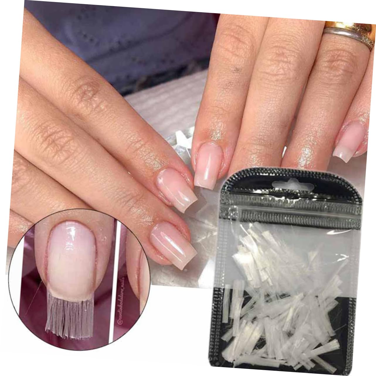 Mipcase Fiberglass Nail Wraps for Women - Professional Nail Extension Kit with Glassine Gel for Strong & Natural-Looking Nails | Perfect for Acrylic Nail Art, Manicures & DIY Nail Extensions at Home or Salon