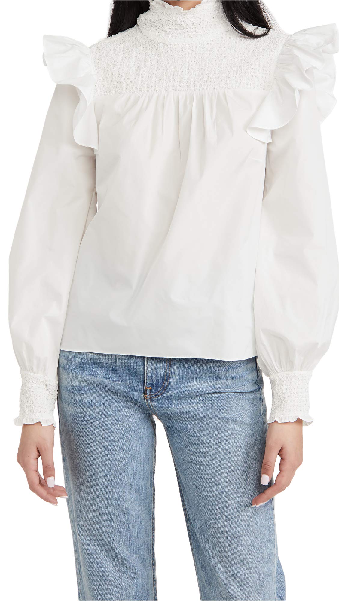 Cinq à Sept Women's Long Sleeve River Top - Elegant Blouse for Work & Evening Outfits | Perfect for Office, Date Night & Special Occasions