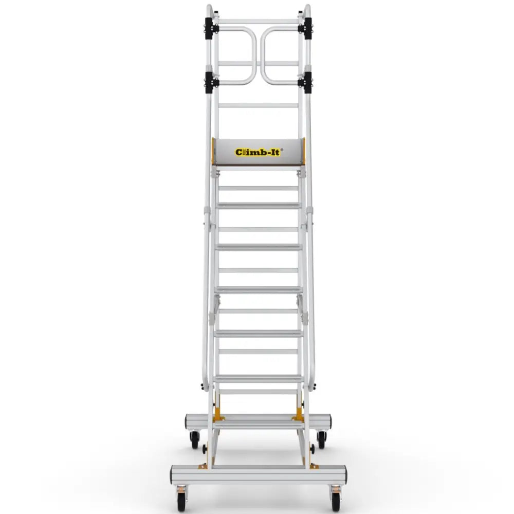 Climb It Mobile Steps with Safety Gate - Adjustable Baby Stairs for Home & Playtime - Perfect for Toddler Safety & Indoor Climbing