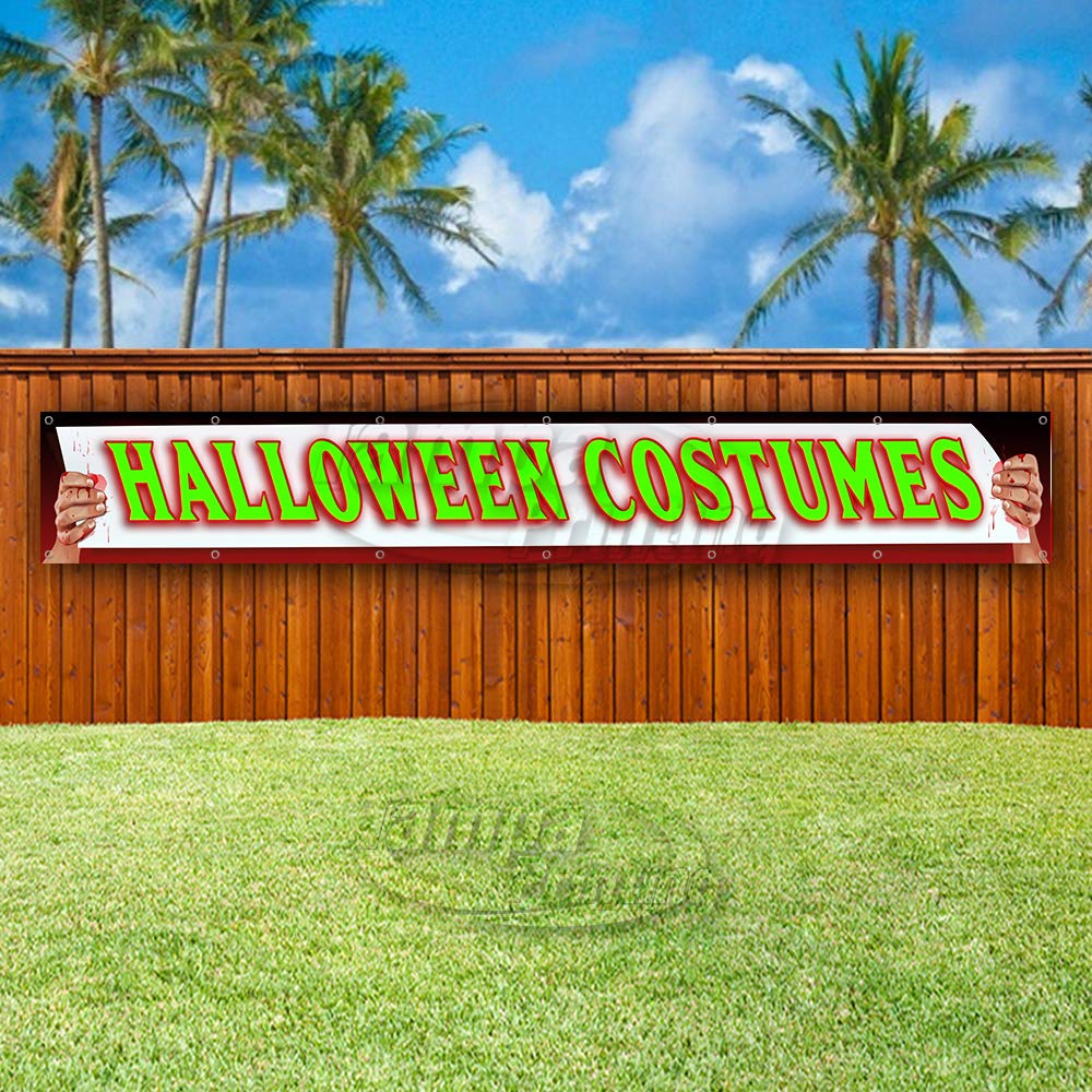 Halloween Costumes & Decorations - Extra Large 13 oz Heavy-Duty Vinyl Banner with Metal Grommets - Perfect for Halloween Parties, Home Decor & Outdoor Displays