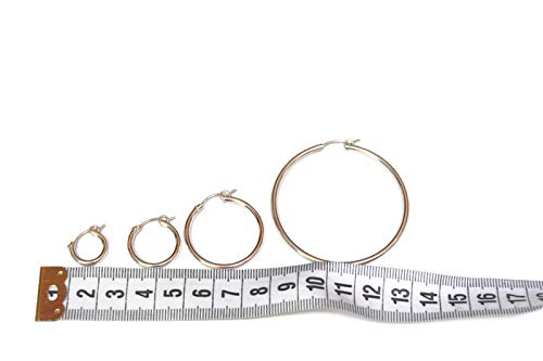 Sterling Silver Hoop Earrings for Women - Small, Medium, Large Circle Hoops - Minimalist Boho Dainty Round Jewelry - Perfect Gift for Her - Everyday Wear, Office, Date Night & Special Occasions