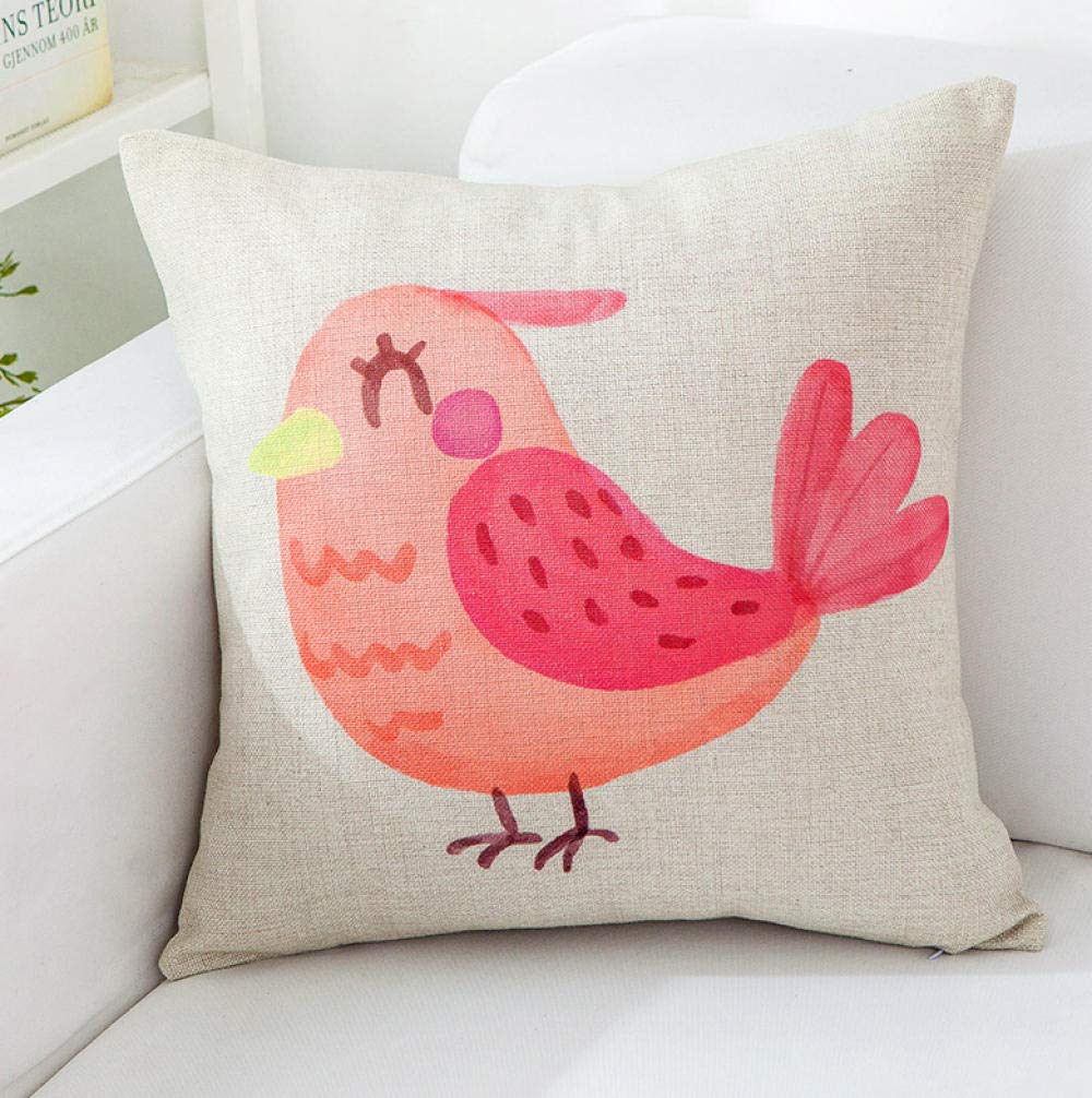 QWE Cotton Linen Sofa Pillow - 45x45cm Lumbar Support Cushion for Living Room, Bed, Office & Car - Perfect for Back Pain Relief, Napping & Comfort
