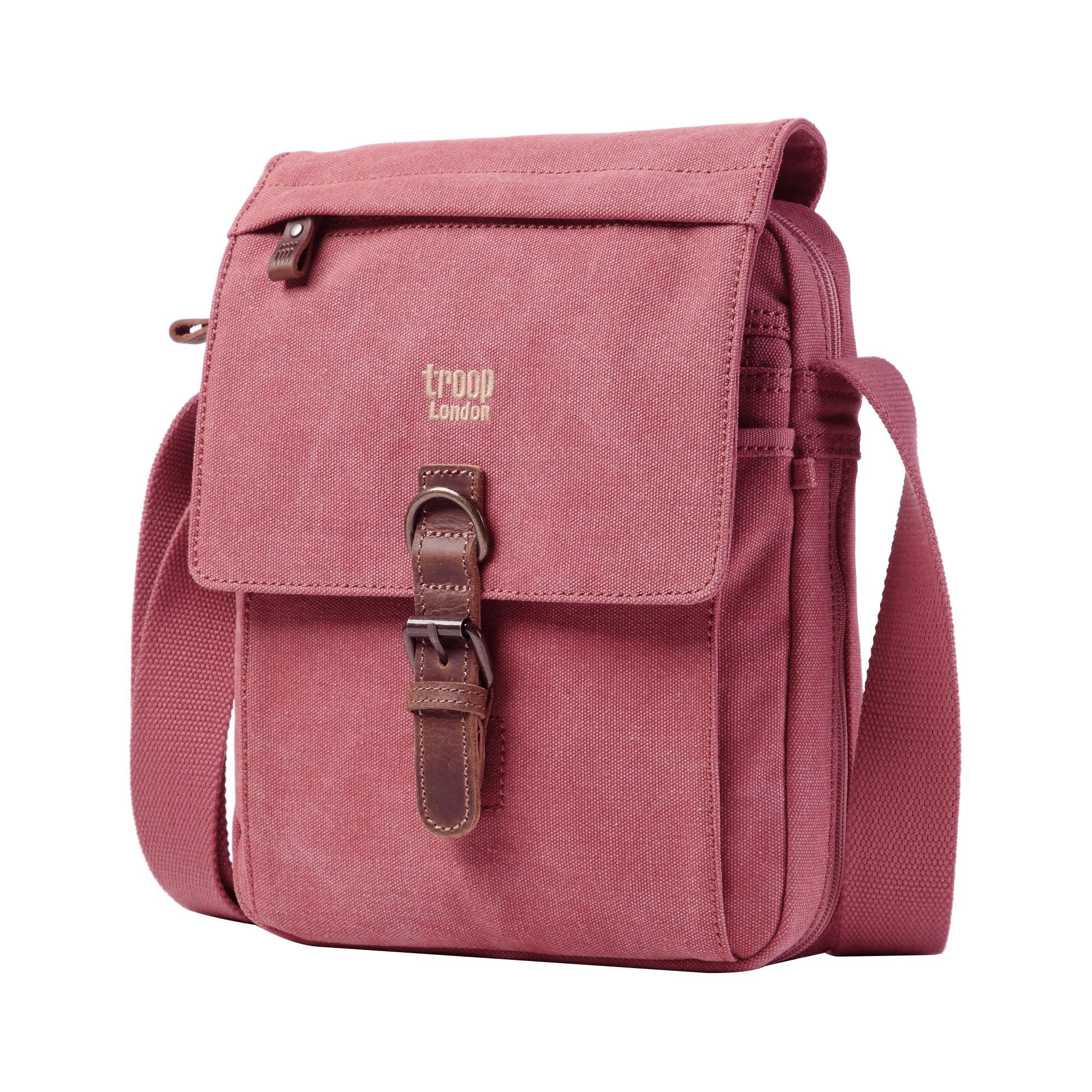 TRP0211 Troop London Classic Canvas Crossbody Bag for Men & Women - Stylish & Durable Everyday Shoulder Bag for Work, Travel & Casual Outings