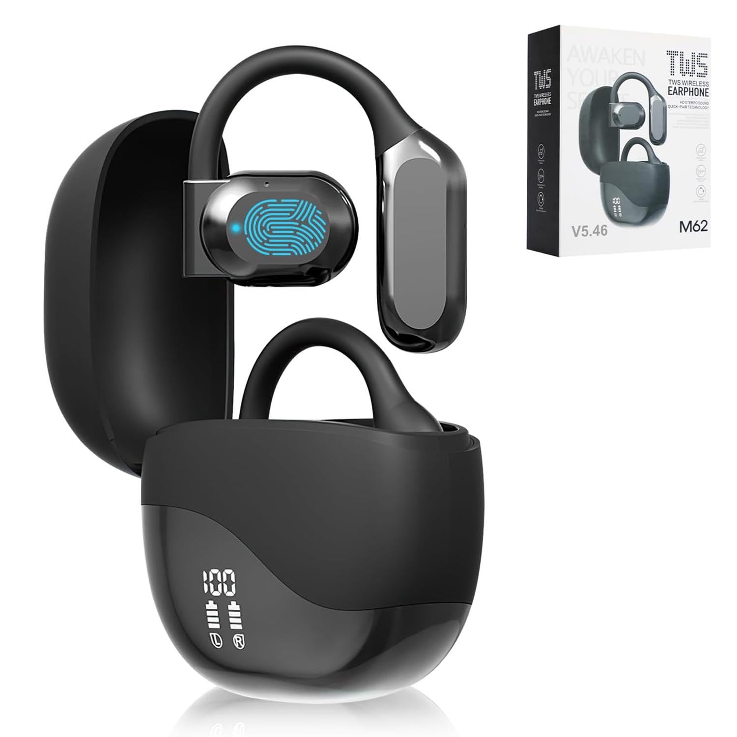2025 AI Real-Time Language Translator Earbuds - 144-Language Wireless Bluetooth Headphones for Android & iOS | Perfect for Travel, Business Meetings & International Communication (Black)