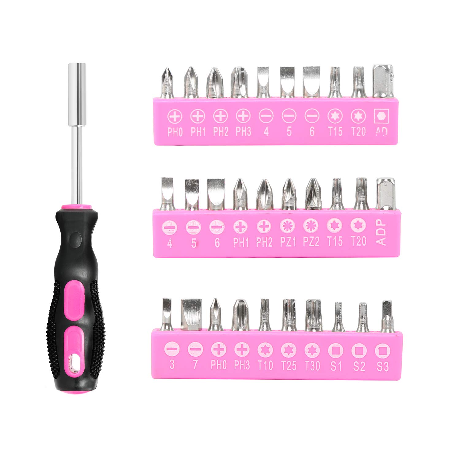 69-Piece Pink Tool Kit for Women - Household Hand Tool Set with Portable Round Pouch | Perfect for DIY Projects, Home Repairs, Dorm Maintenance & Crafting | Ideal Gift for Female DIY Enthusiasts
