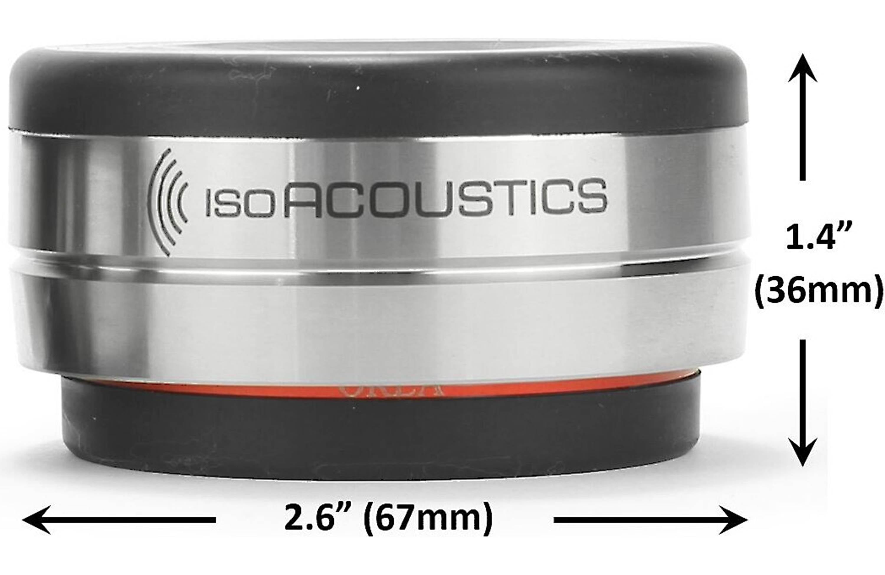 Isoacoustics Orea Bordeaux Single Vibration Isolator for Turntables, Speakers & Audio Equipment - Reduce Noise & Improve Sound Quality (Each) - Perfect for Home Studios & Hi-Fi Systems