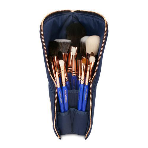 Bdellium Tools Golden Triangle Phase I 15-Piece Professional Makeup Brush Set for Eyeshadow, Blending & Contouring - Perfect for Makeup Artists & Beginners