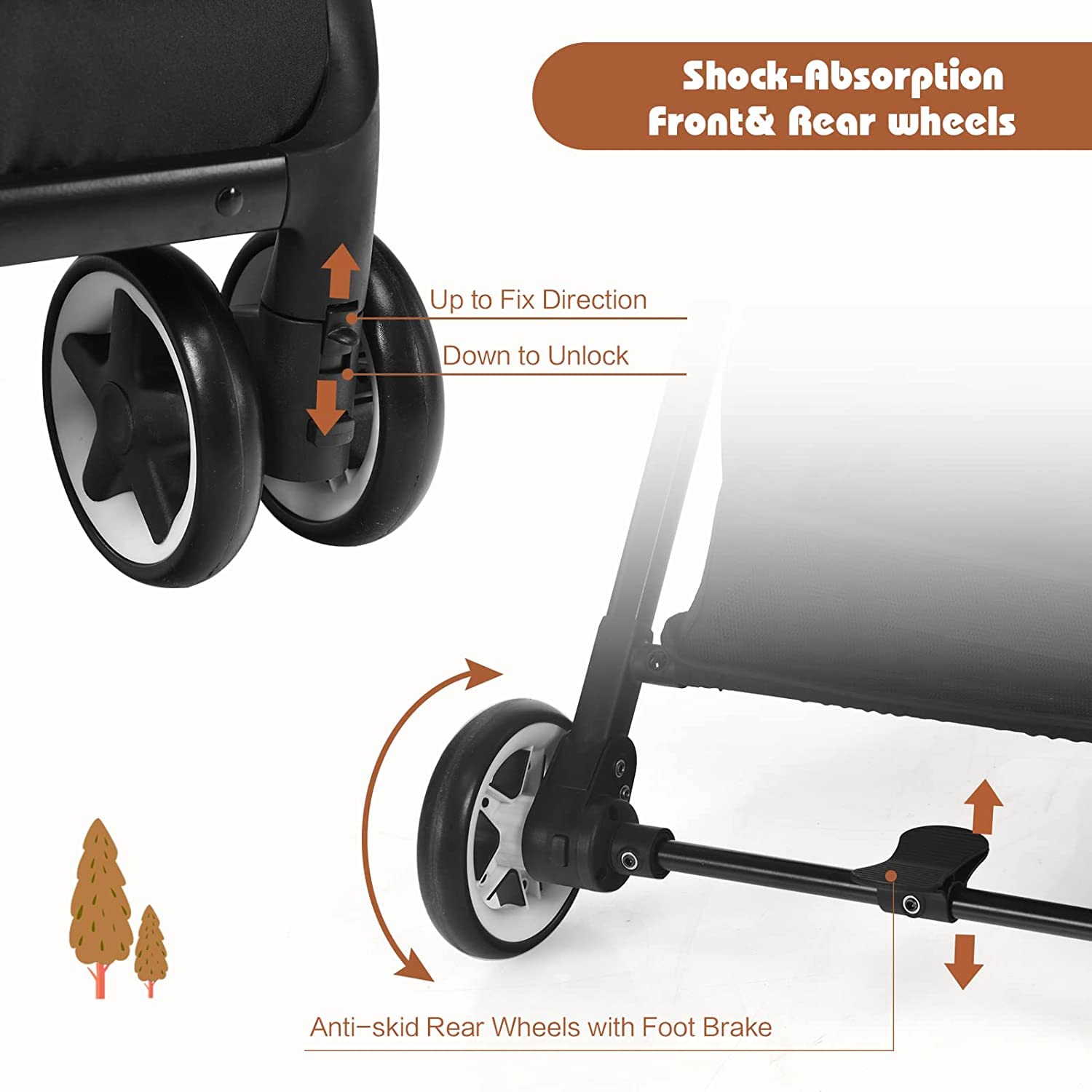HONEY JOY Lightweight Baby Stroller - Compact One-Hand Foldable Travel Stroller for Airplane, Fits in Cabin & Overhead Bin, Self-Standing Toddler Stroller with Adjustable Backrest & Canopy (Gray) - Perfect for Air Travel, Shopping, and Everyday Use with Your Baby
