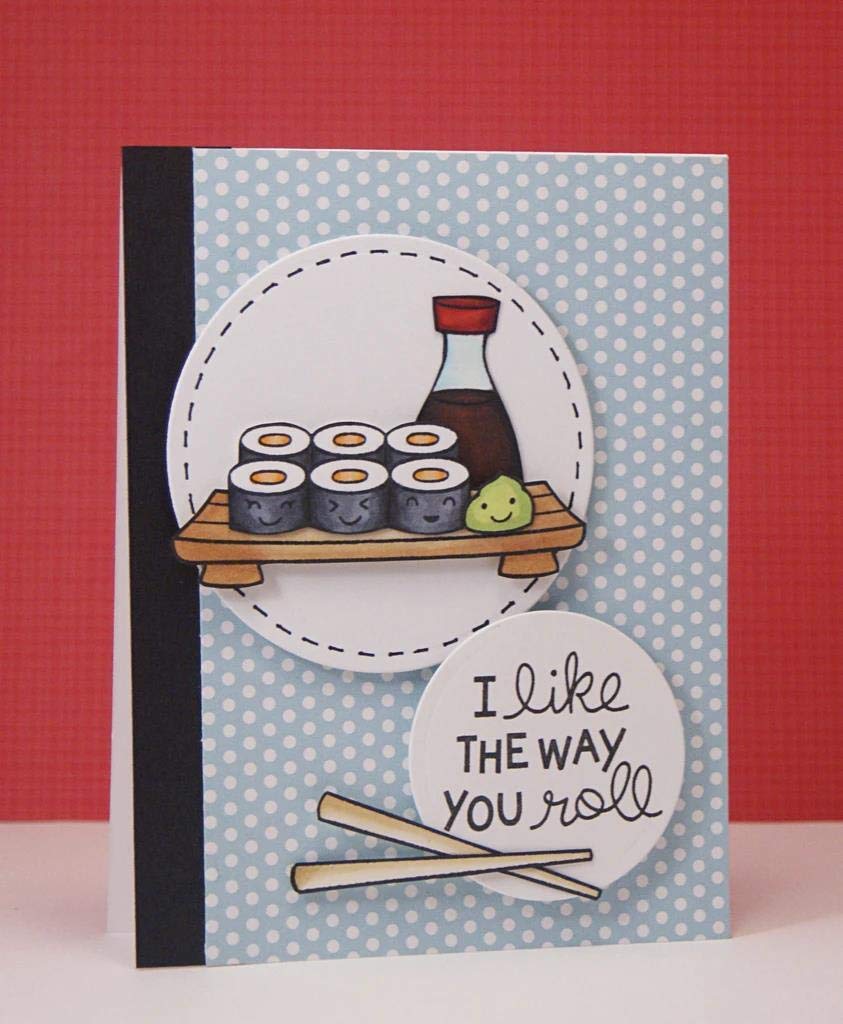 Lawn Fawn LF606 Clear Stamps 4x6 - Let's Roll for Card Making