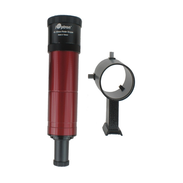 iOptron 8x50 Finder Scope with Mounting Bracket - Perfect for Astronomy, Stargazing & Telescope Accessories