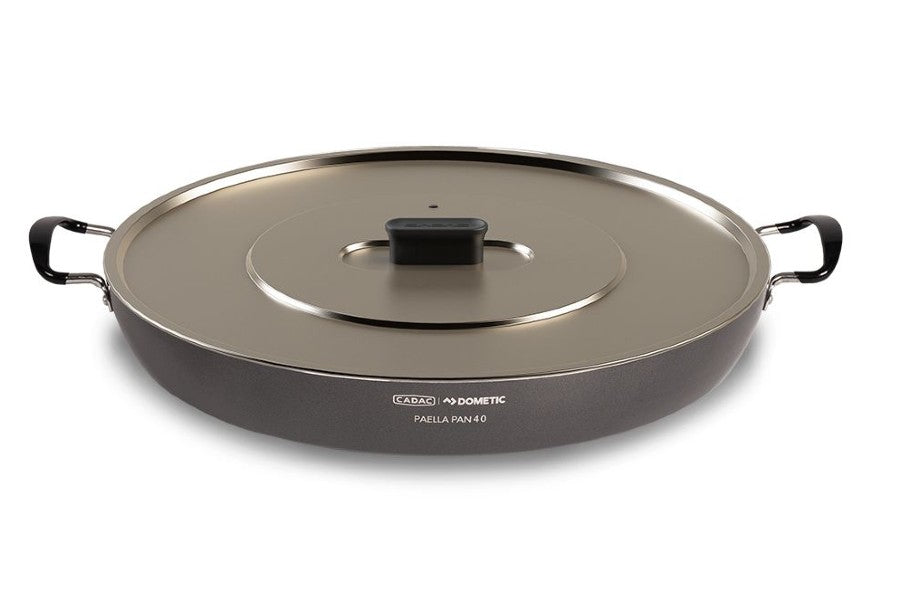CADAC 40-Inch Front Runner Outfitters Paella Pan with Lid - Premium Camping & Outdoor Cooking Pan for Grilling, Frying & Dutch Oven Meals - Perfect for Backpacking, RV Trips & Picnics
