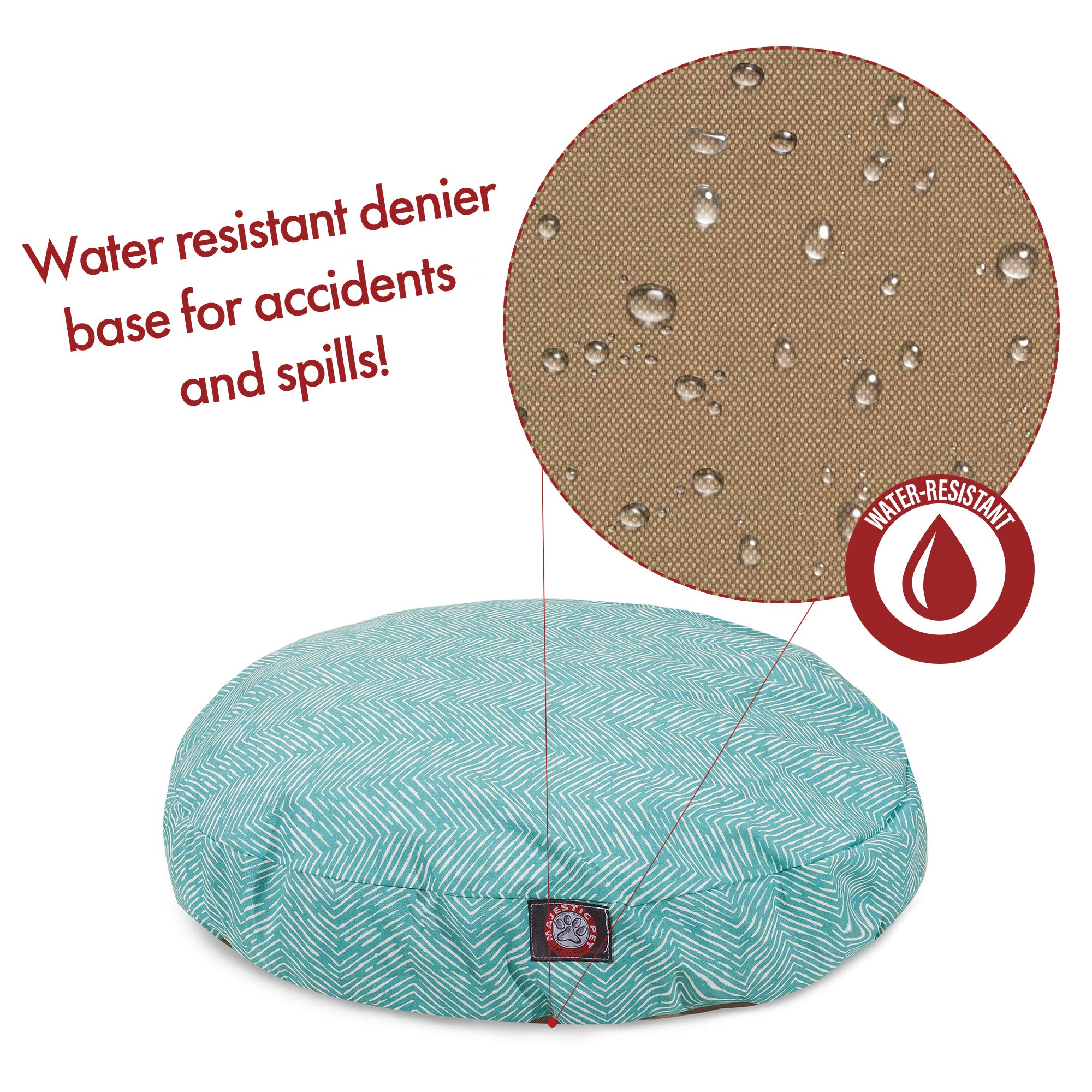 Majestic Pet Teal Native Large Round Indoor Outdoor Dog Bed with Removable Washable Cover - Cozy & Durable for Dogs - Perfect for Living Room, Bedroom, or Patio Use