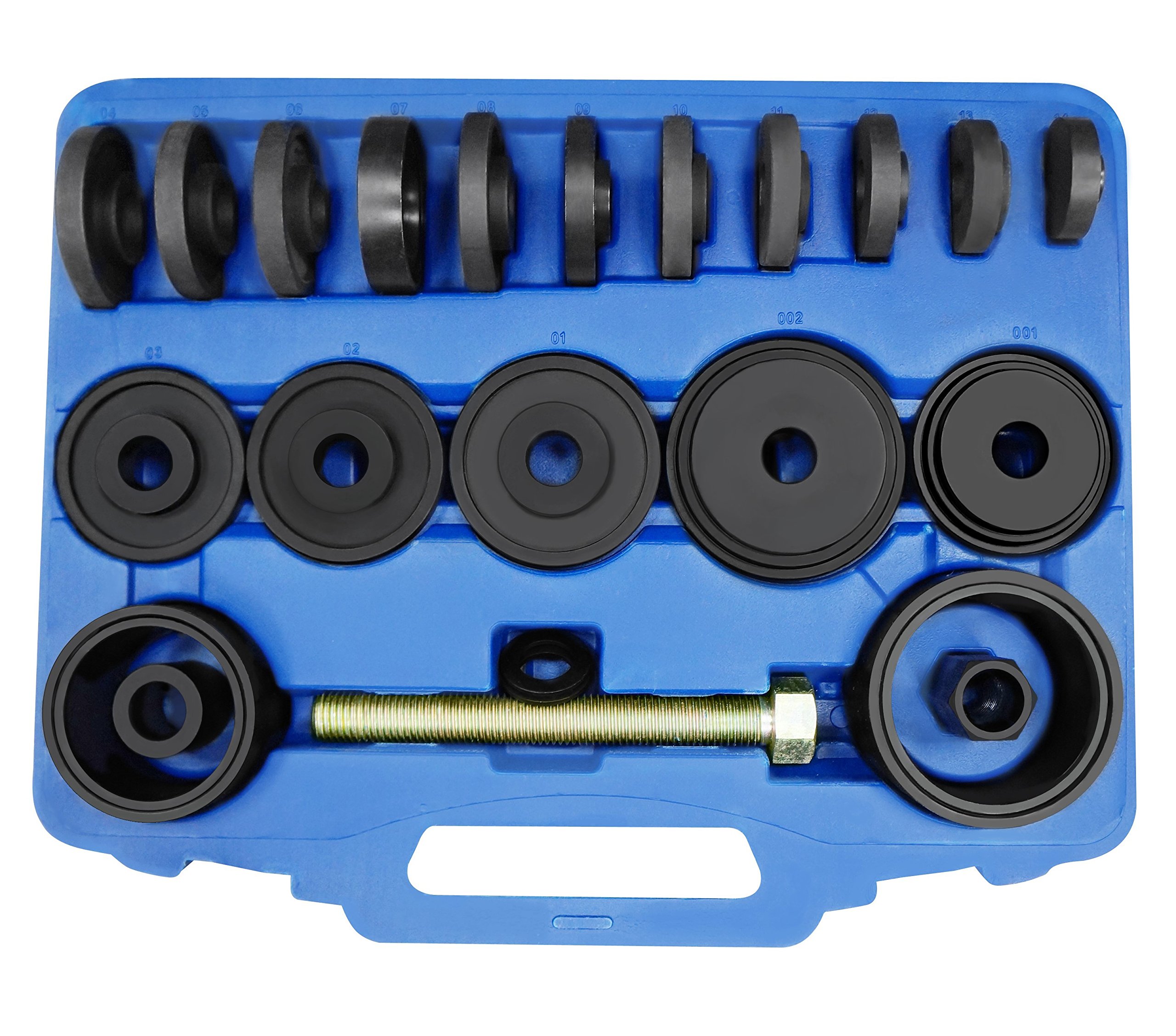 Astro Tools 78825 XL Grade 8 Drive Bolt 25-Piece Master Front Wheel Drive Bearing Puller Removal & Installer Adapter Kit - Professional Automotive Repair Tool for Wheel Hub Service