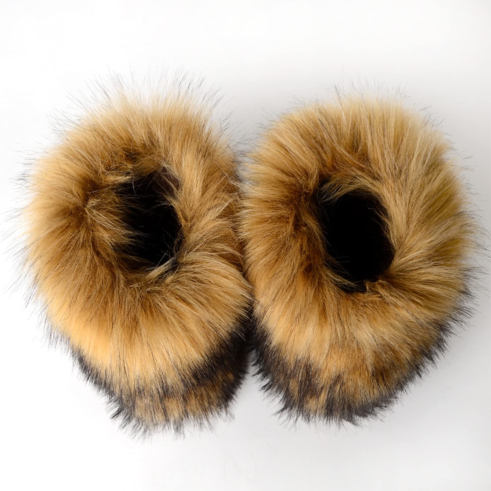 QMFUR Kids Winter Snow Boots for Girls & Boys - Furry Fluffy Suede Faux Fur Mid-Calf Boots with Comfortable Flat Sole | Warm Waterproof Outdoor Boots for Snow Play, Winter Hiking & Cold Weather Activities