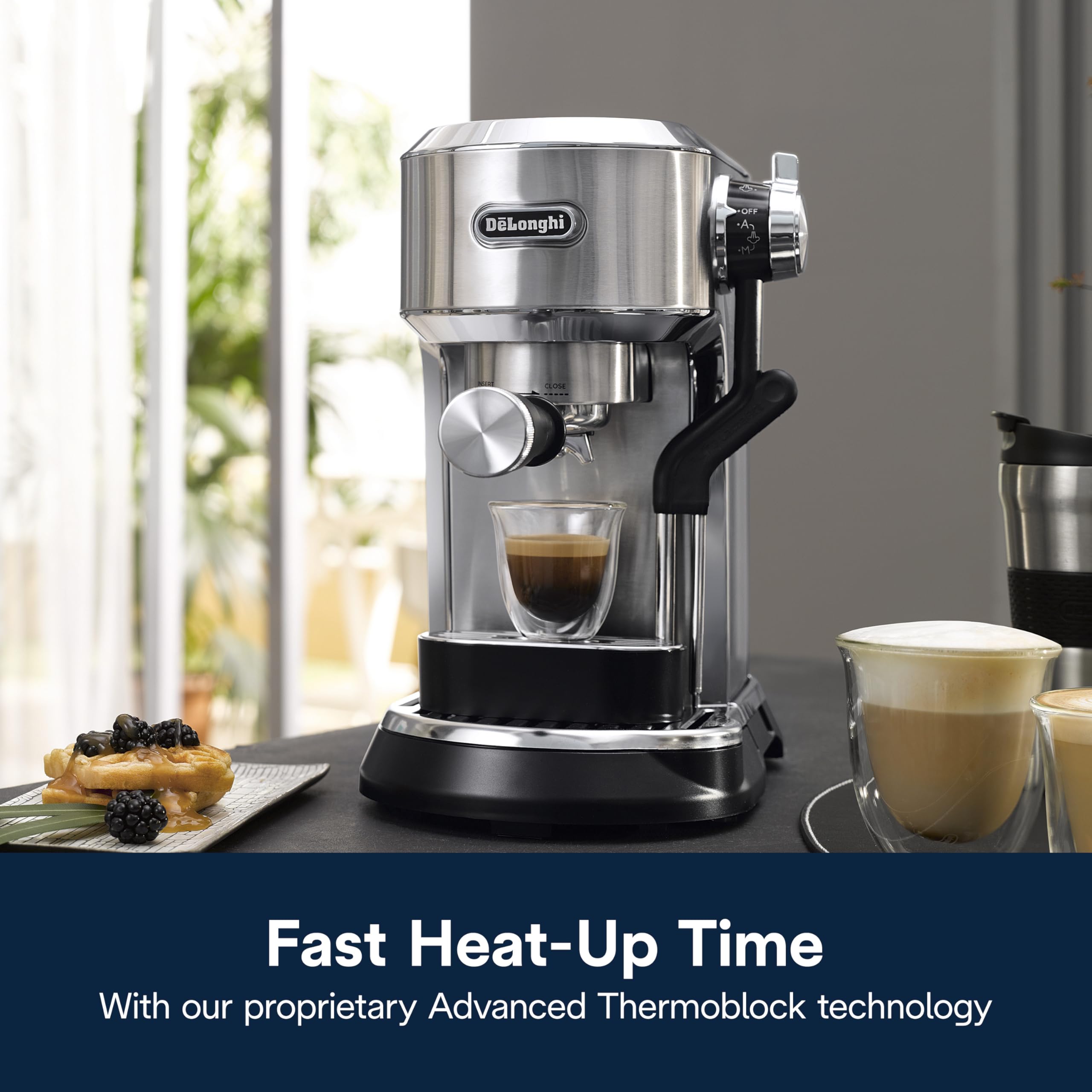 De'Longhi Dedica Maestro Plus Automatic Espresso Machine with Steam Wand - Stainless Steel EC950M for Latte, Cappuccino & Coffee | Perfect for Home Baristas & Coffee Lovers