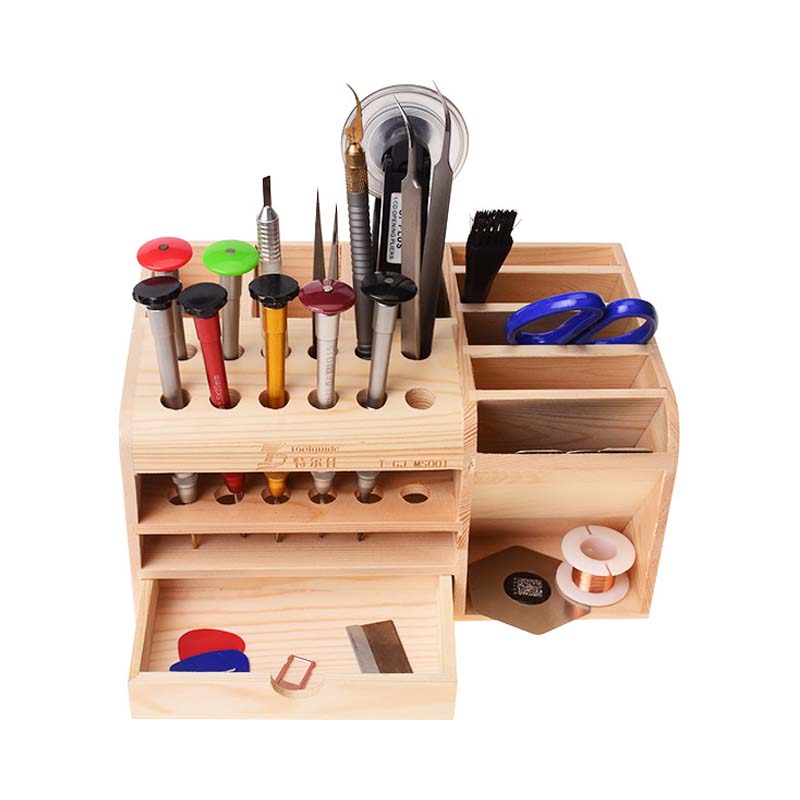 Premium Wooden Multi-Function Screwdriver Set with Storage Box - Durable Tool Organizer for Home Repair, DIY Projects & Workshop Organization