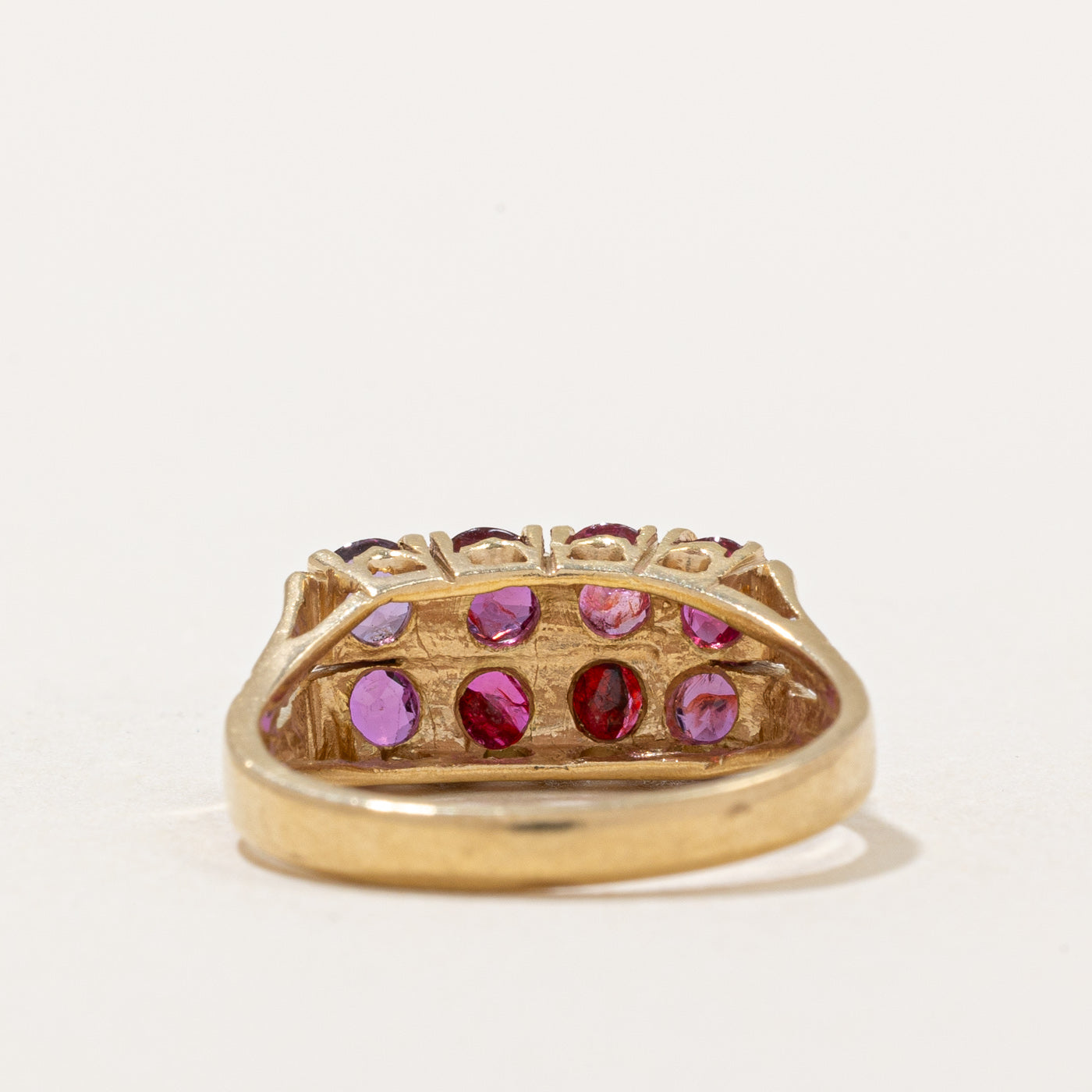 Exquisite Double Row Ruby Cocktail Ring - 1.28ctw Genuine Gemstone - Size 5.5 - Perfect for Evening Parties, Weddings & Special Occasions