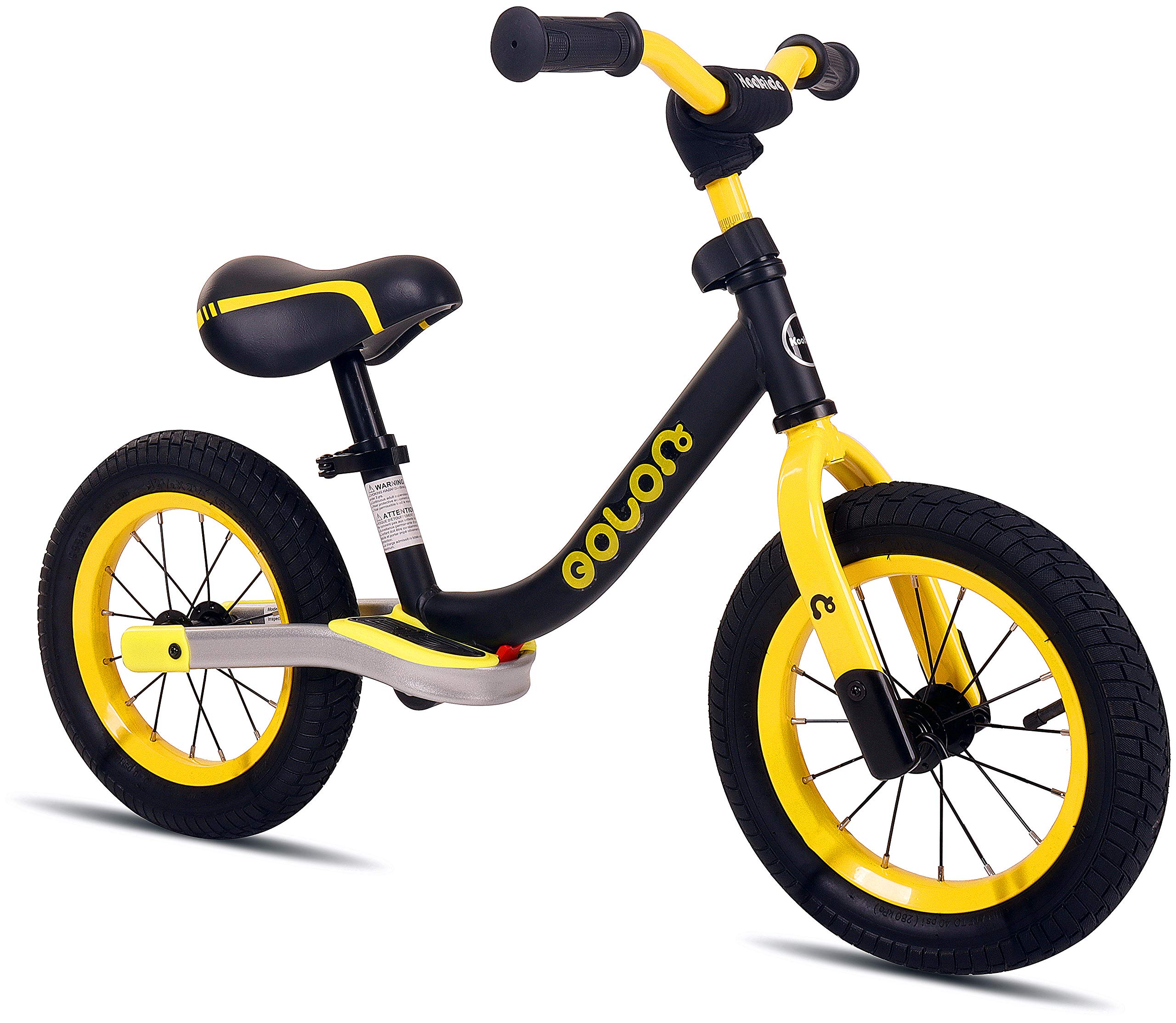 **KOOKIDO 12 Inch Balance Bike with Air Tires - No Pedal Training Bike for Toddlers Ages 3-5 - Lightweight & Durable for Indoor & Outdoor Play**