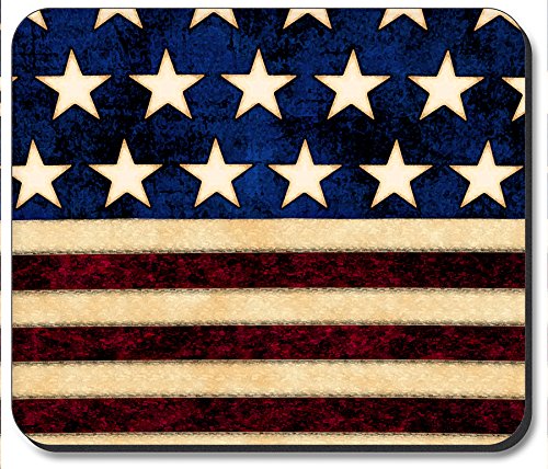 Vintage American Flag Art Plates Brand Mouse Pad - Non-Slip Gaming & Office Desk Mat for Computer Laptop - Perfect for Home, Office, and Gaming Setups