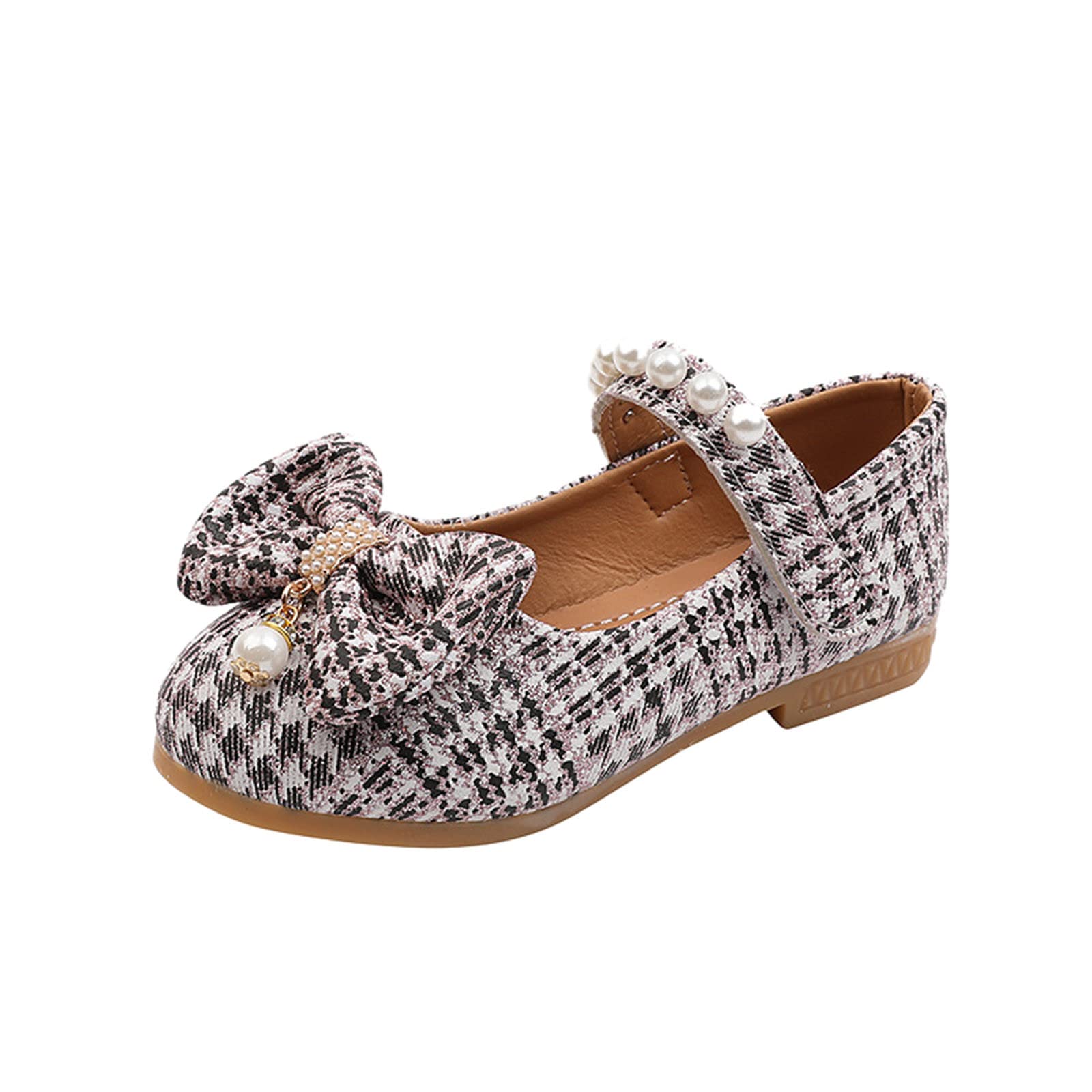 Kelon Girls Flower Girl Dress Shoes - Princess Sandals with Bow Tie & Hollow Floral Design, Flat Red Shoes for Weddings, Parties & Special Occasions