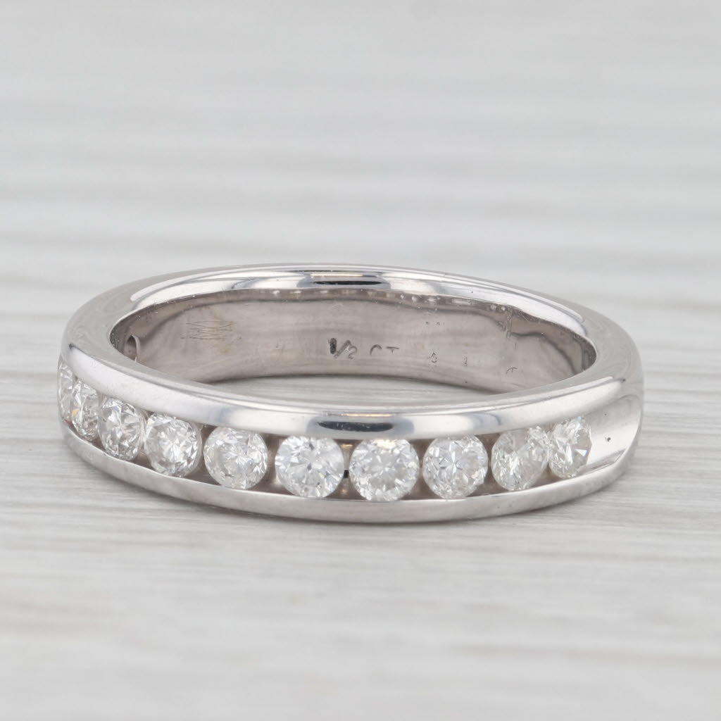 0.40ctw Diamond Wedding Band Ring - 14k White Gold Size 4 & 4.25 - Stackable Engagement Ring for Women - Perfect for Anniversary, Proposal & Everyday Wear