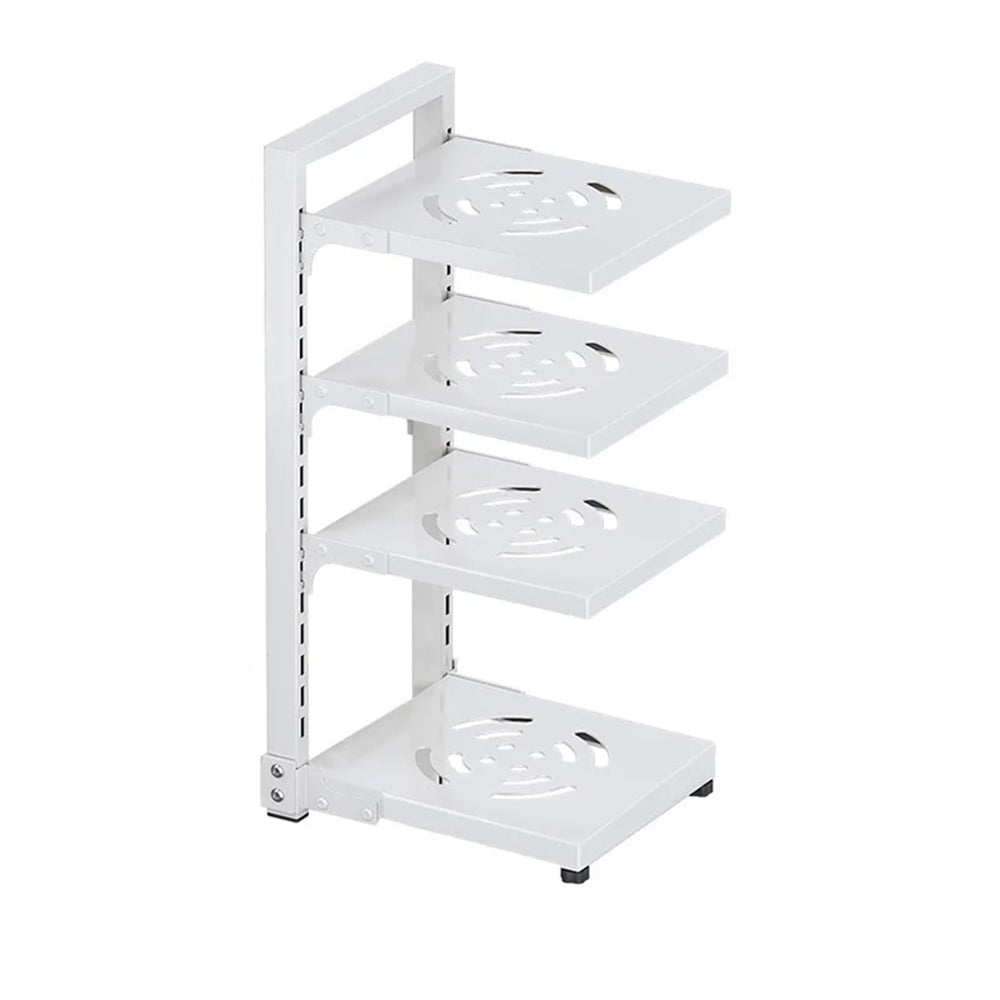 3-Tier Pots and Pans Organizer - Space Saving Kitchen Storage Rack for Cabinets & Countertops - Milo Cookware Organizer for Pots, Lids & Utensils - Perfect for Small Kitchens & Pantry Organization