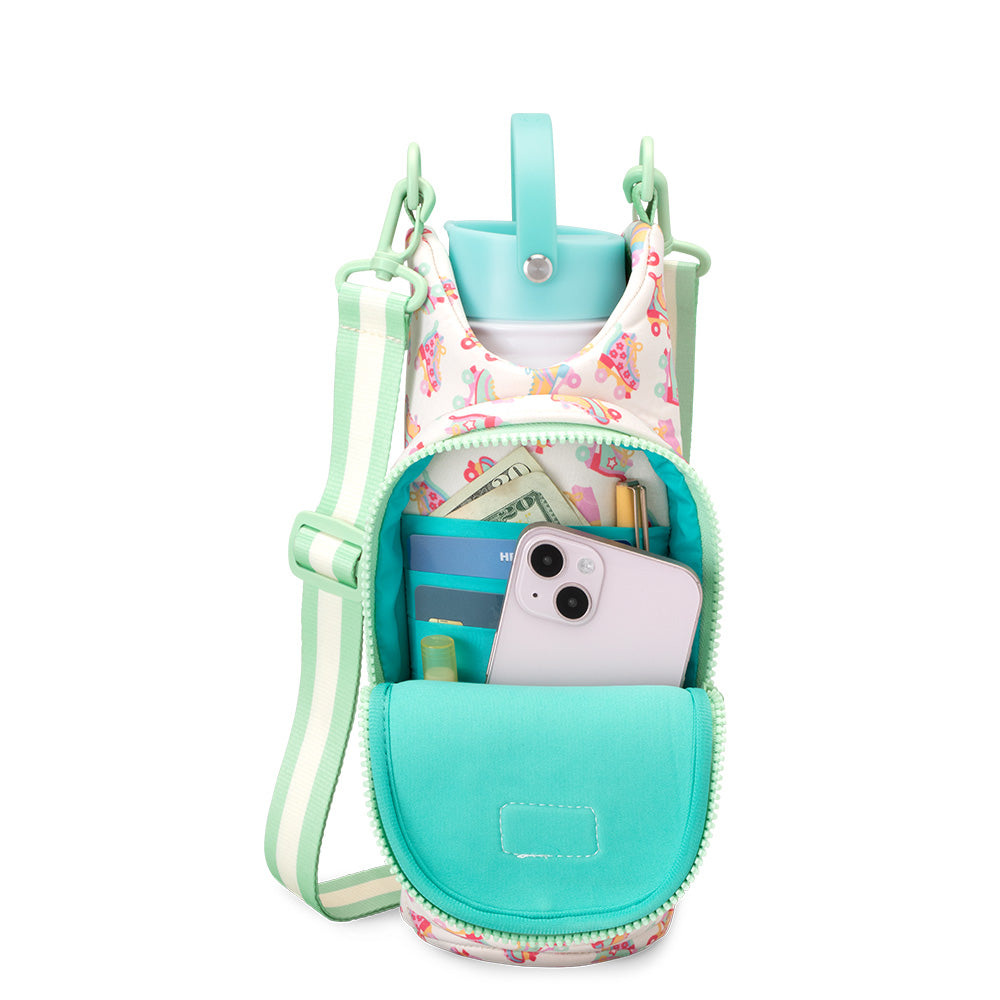Roller Skating Water Bottle Holder - Adjustable Waist Strap for Hydration on Wheels - Perfect for Roller Rinks, Skate Parks & Outdoor Skating Adventures
