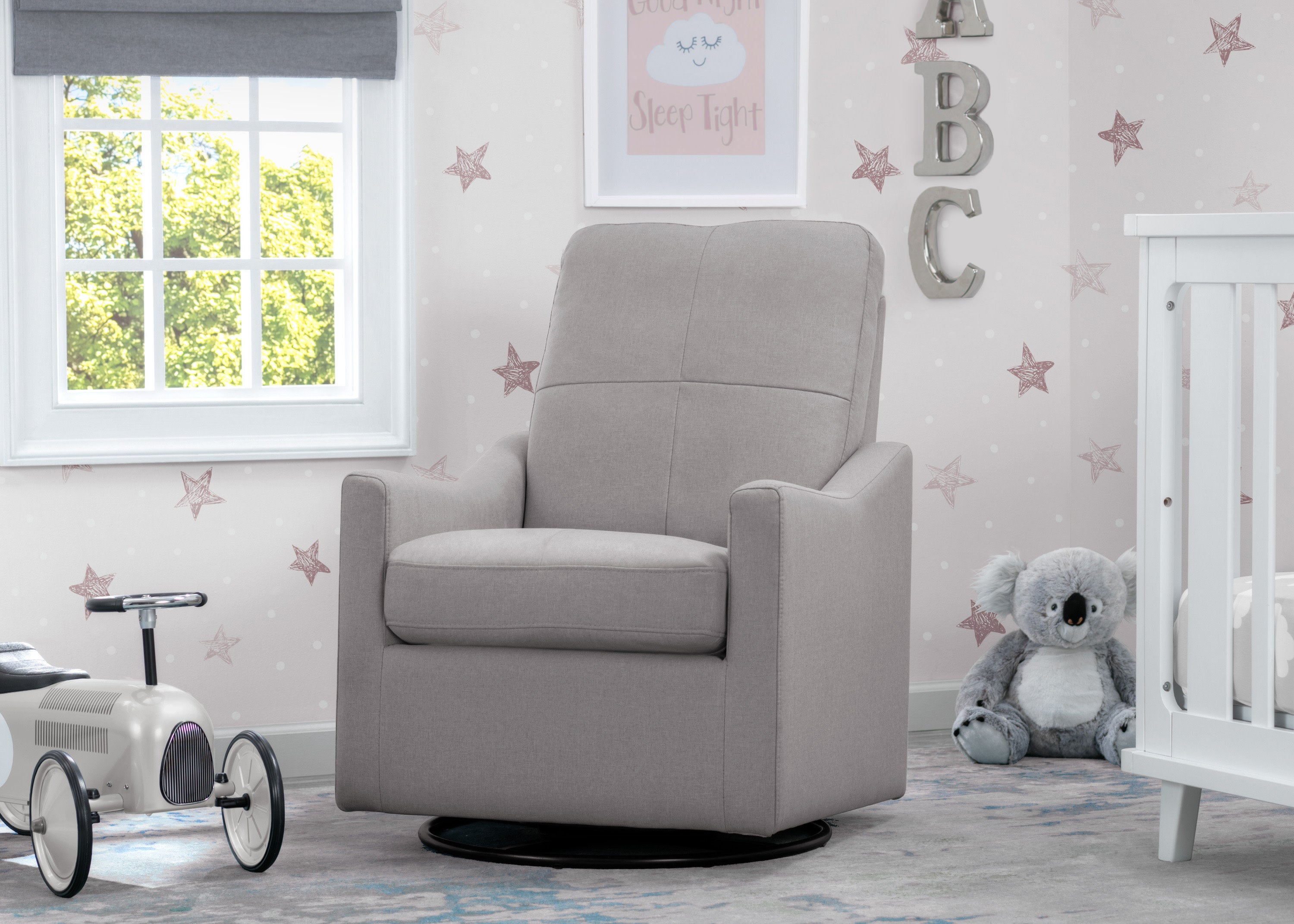 Kenwood Nursery Glider Swivel Rocker Chair - Comfortable Baby Rocking Chair for Nursery, Breastfeeding & Relaxation - Perfect for Nurseries, Bedrooms & Living Rooms