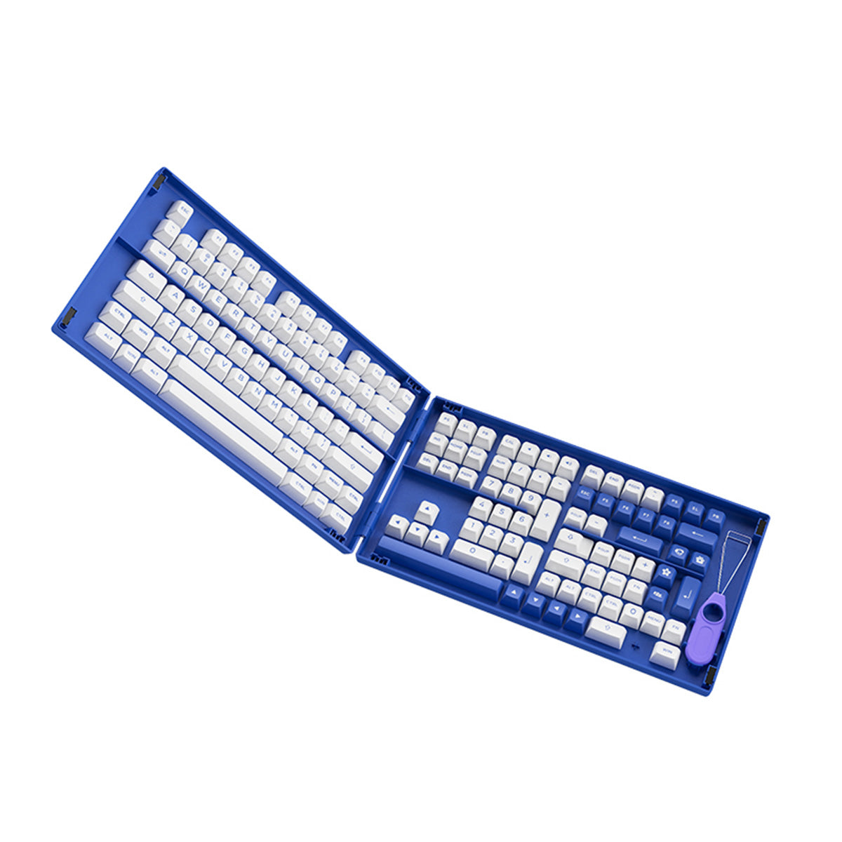 Akko Blue and White PBT Doubleshot Keycap Set - 197 Keys for Mechanical Keyboards | Perfect for Gaming, Typing & Office Work